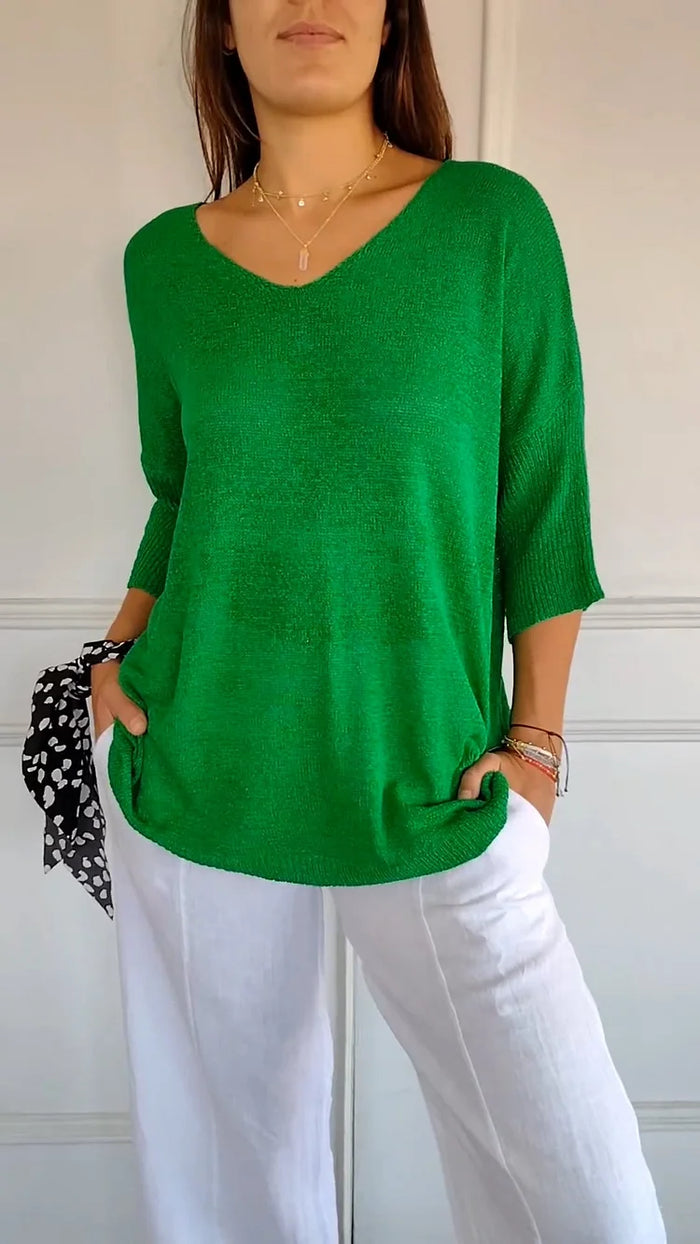 Relaxed V-Neck Sweater