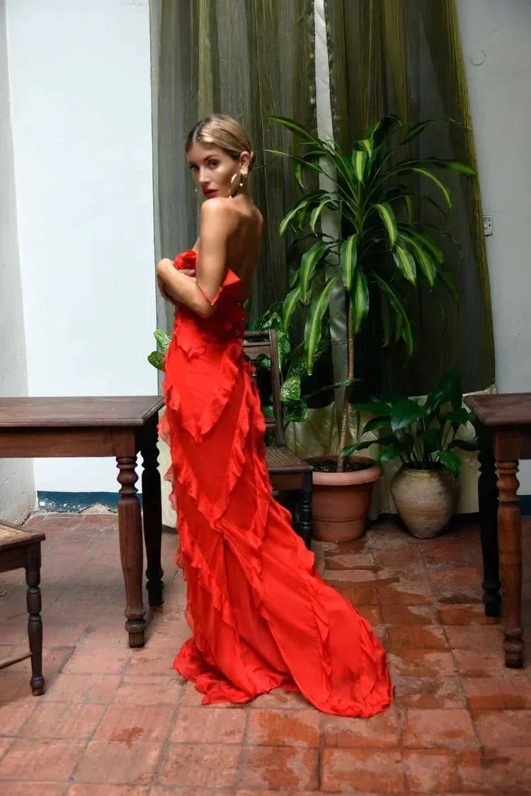 Summer Sleeveless Ruffle Dress