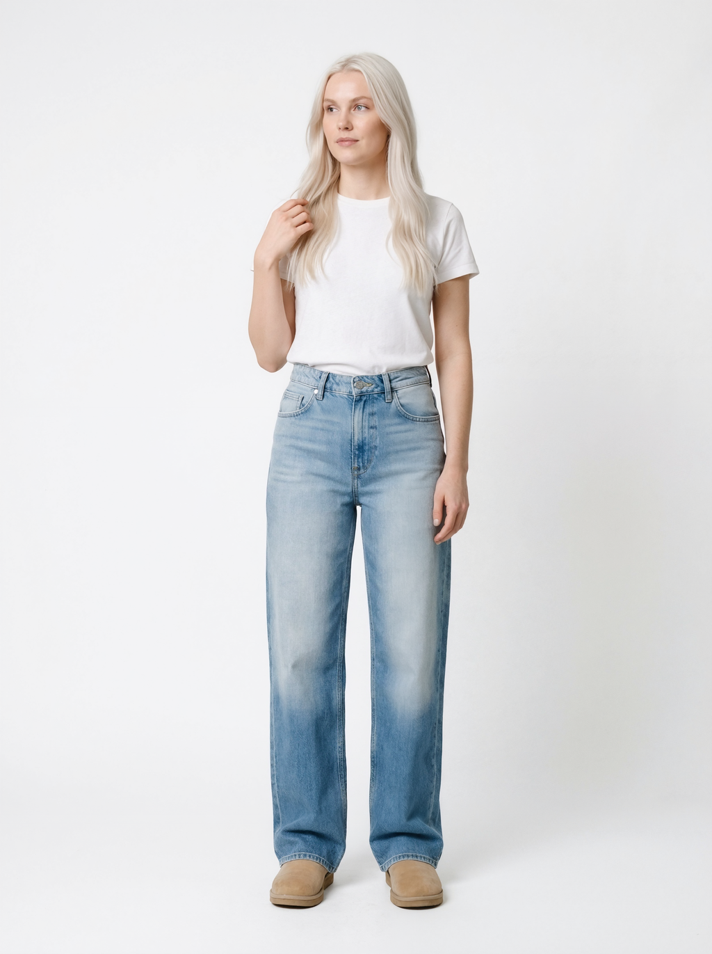 High Waist Relaxed Fit Jeans