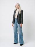 Wide Leg Denim Trousers