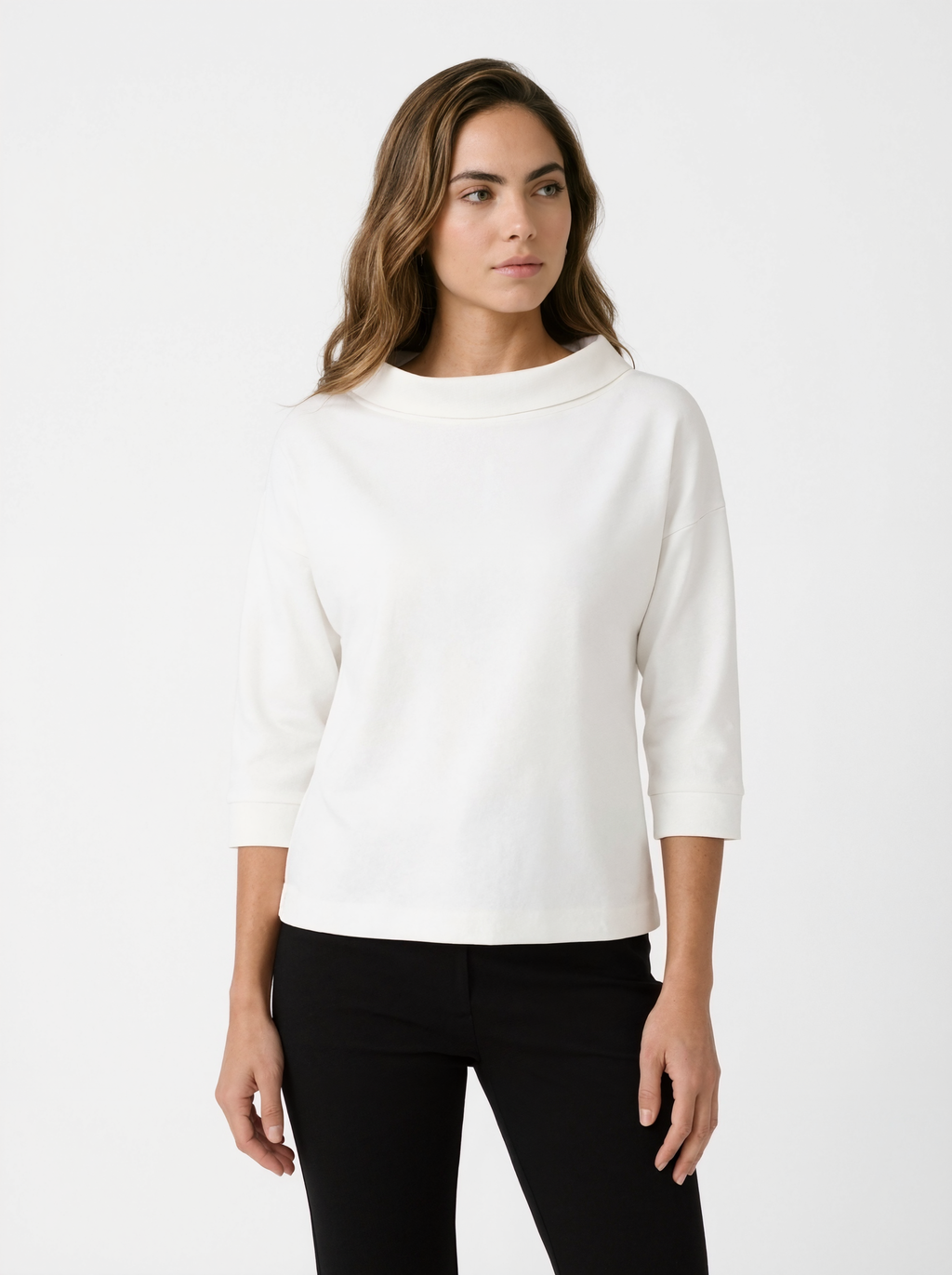 Boat Neck Relaxed Blouse