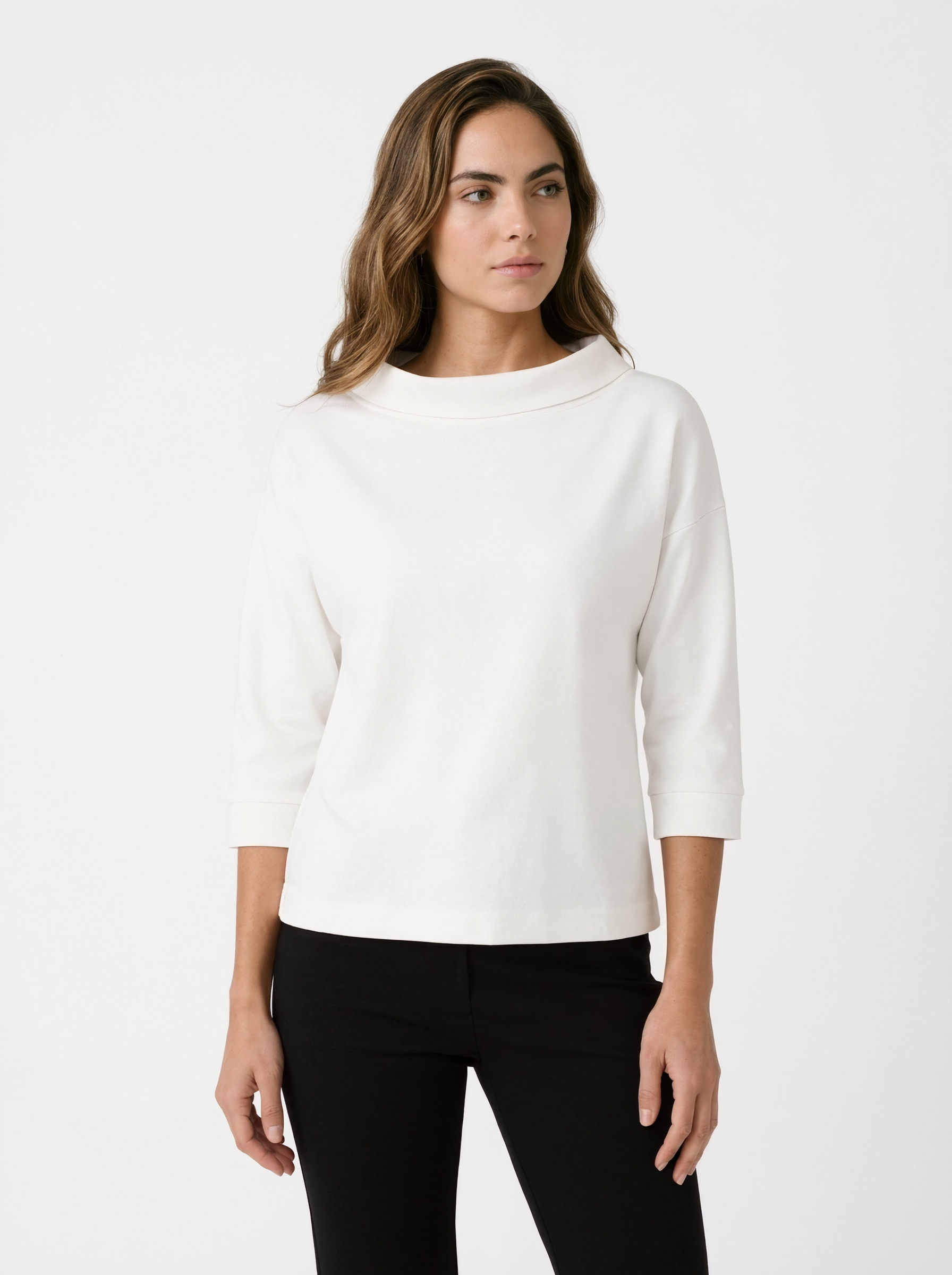 Boat Neck Relaxed Blouse