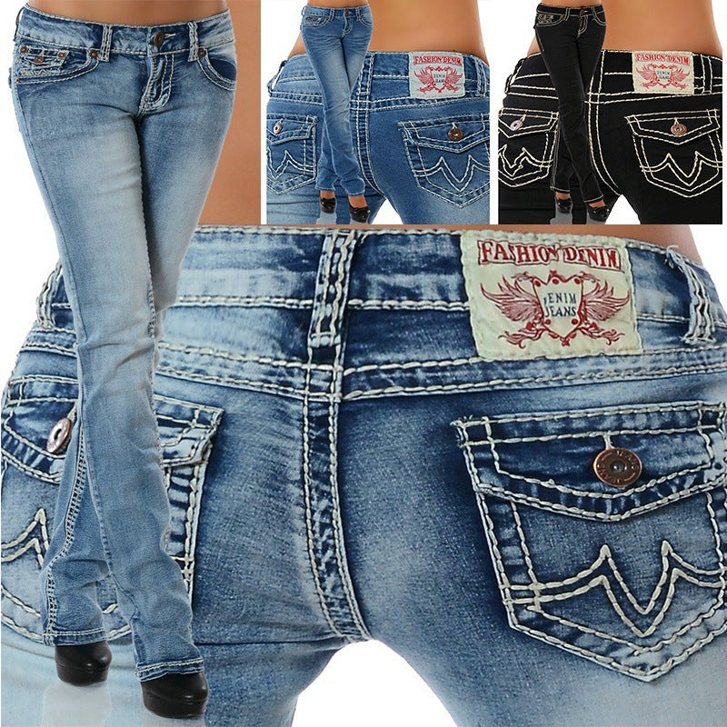 High Waist Stretch Bootcut Jeans