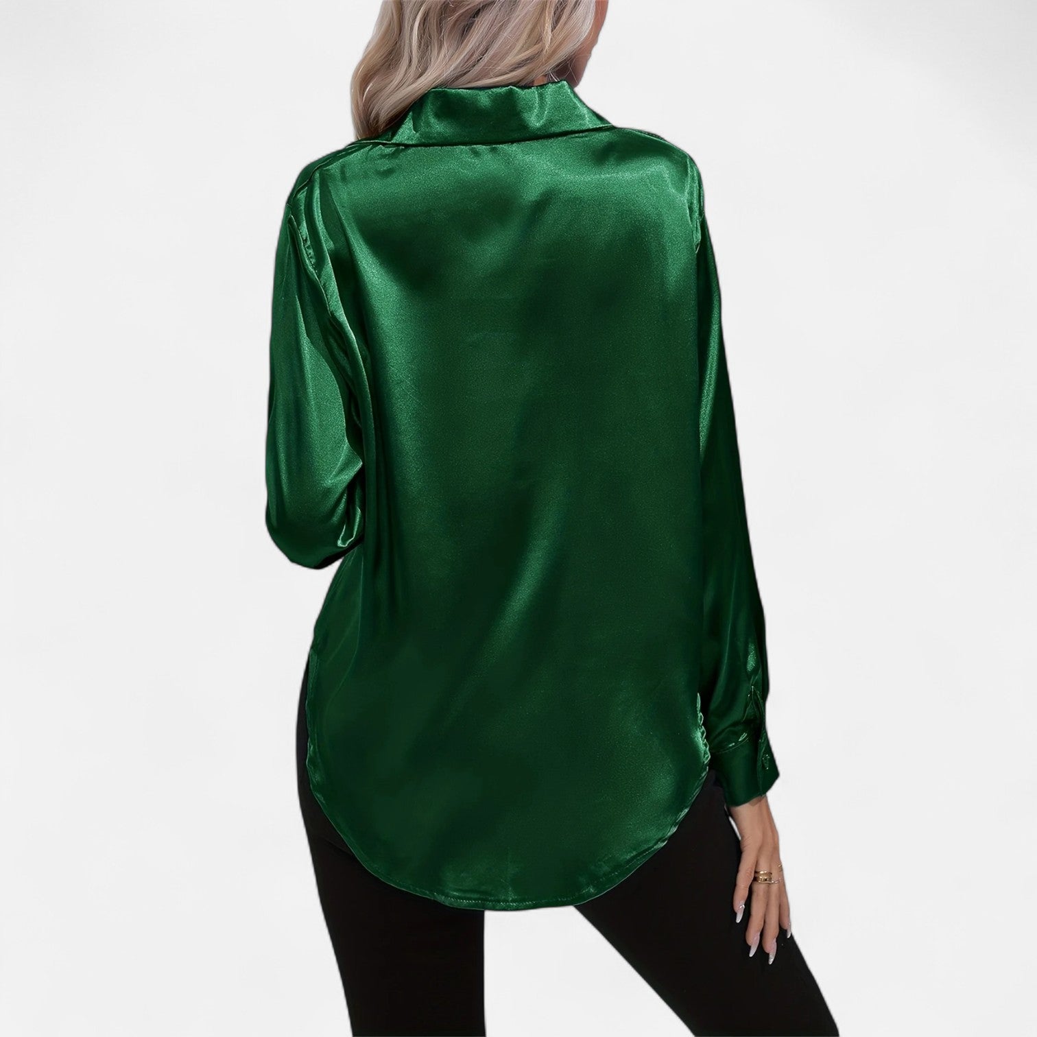 Satin Long Sleeve Blouse