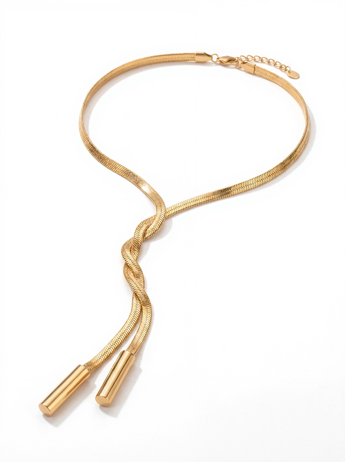Adjustable Snake Lariat Necklace