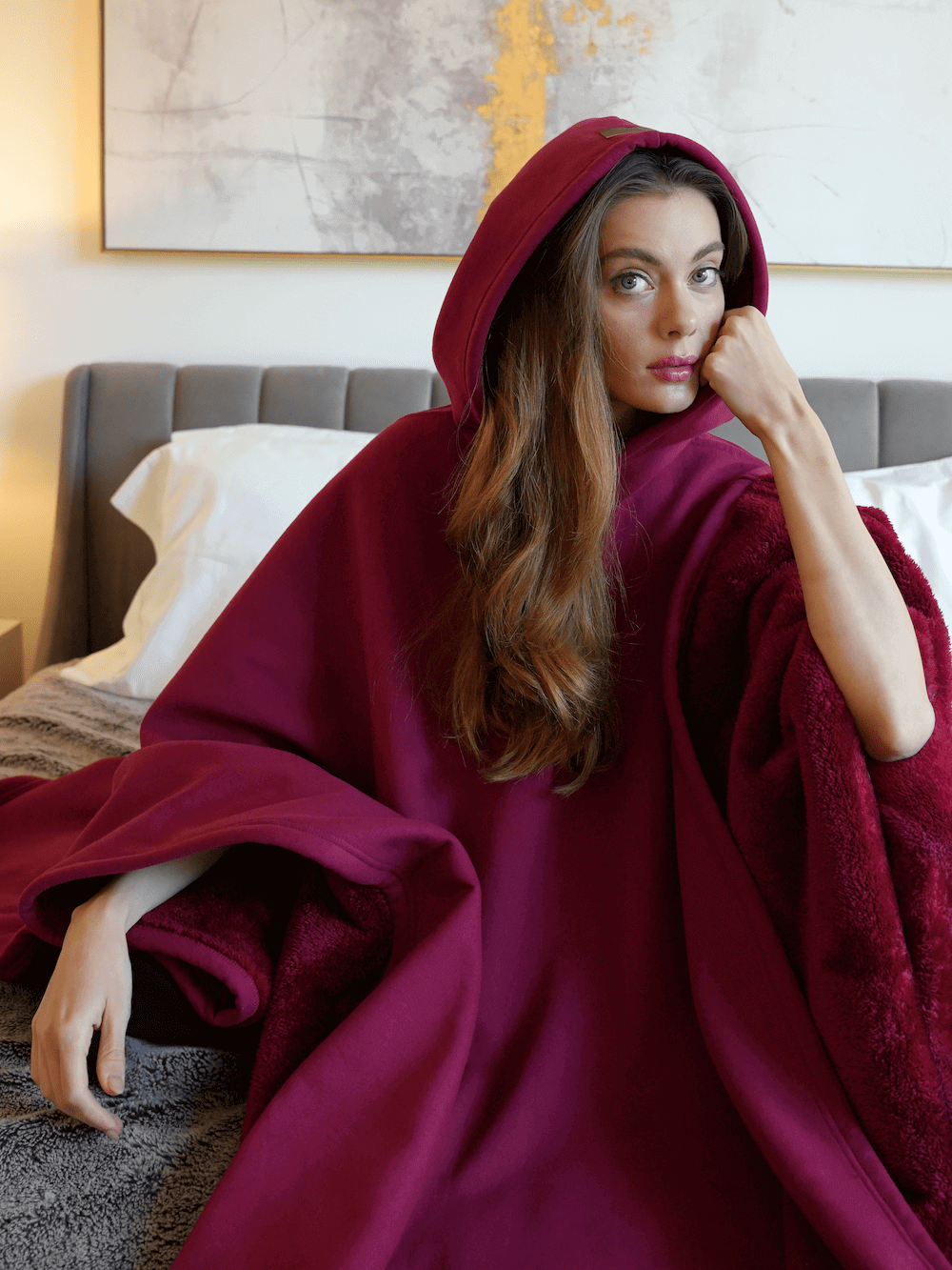 Oversized Hooded Wearable Blanket