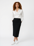Cowl Neck Long Sleeve Blouse