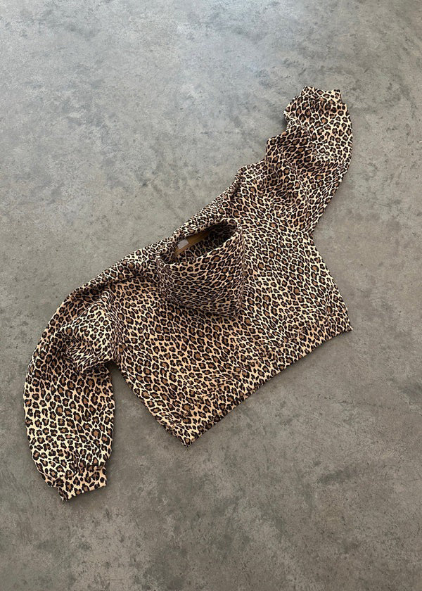 Relaxed Fit Leopard Print Hoodie