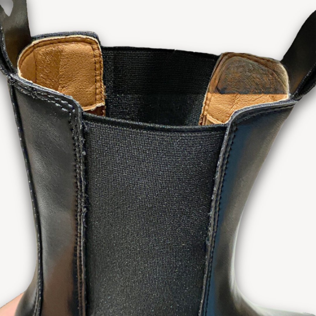 Black Chunky Sole Chelsea Boots