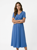 Ruched Tummy Control Midi Dress