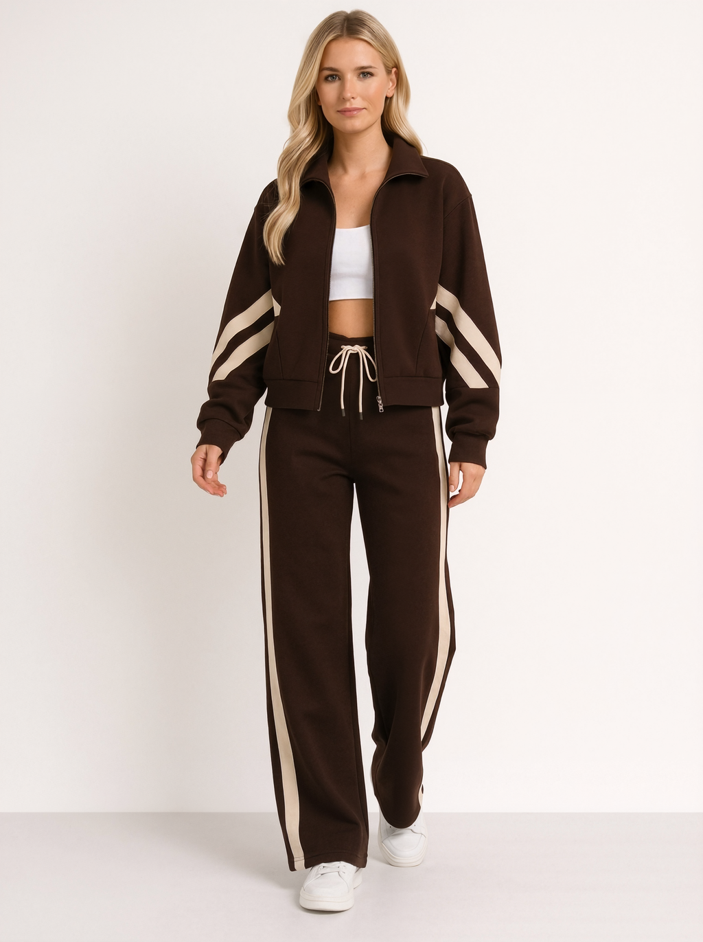 Sporty Striped Two Piece Training Set
