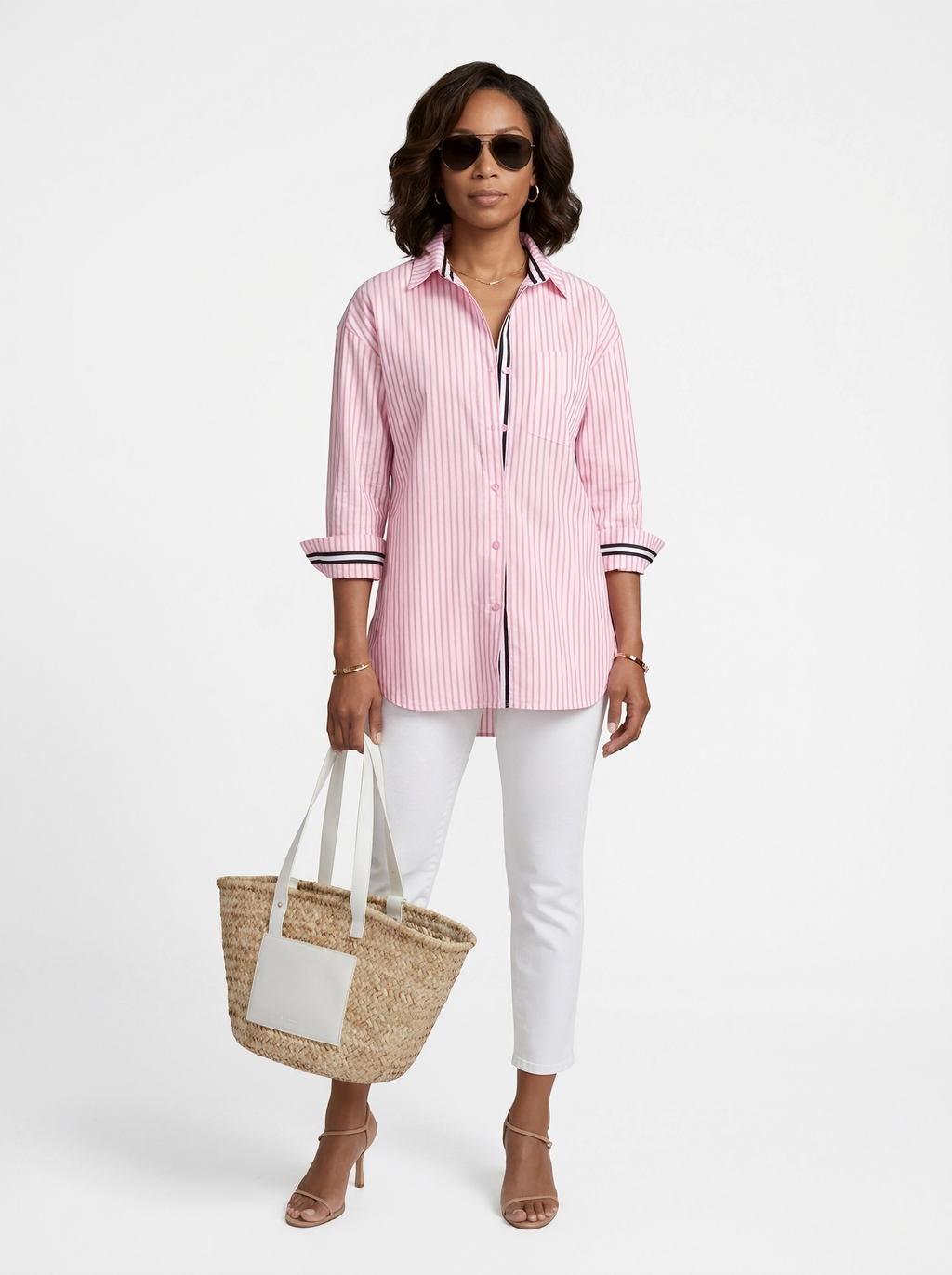 Relaxed Fit Striped Blouse