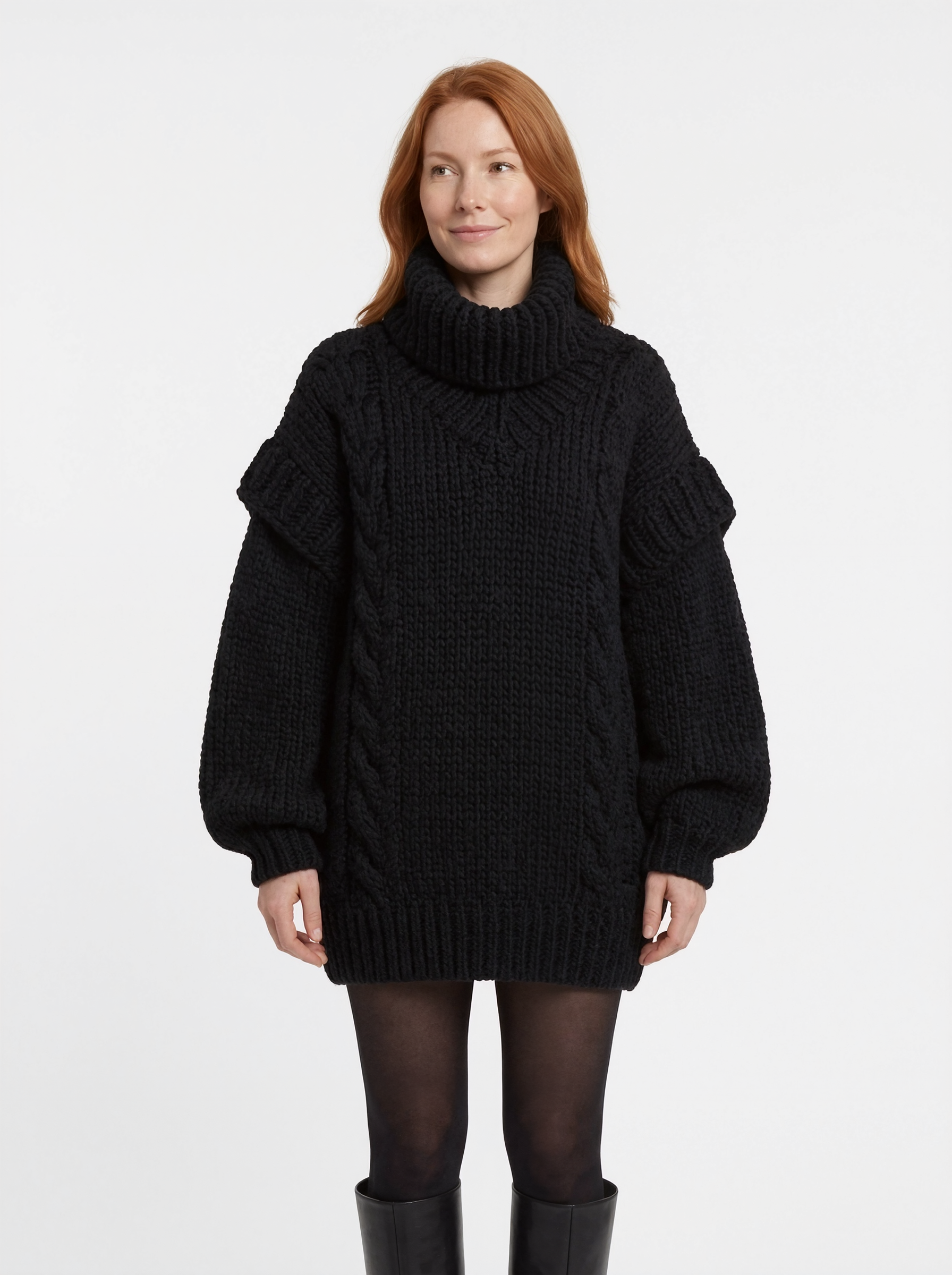 Oversized Chunky Knit Turtleneck Sweater
