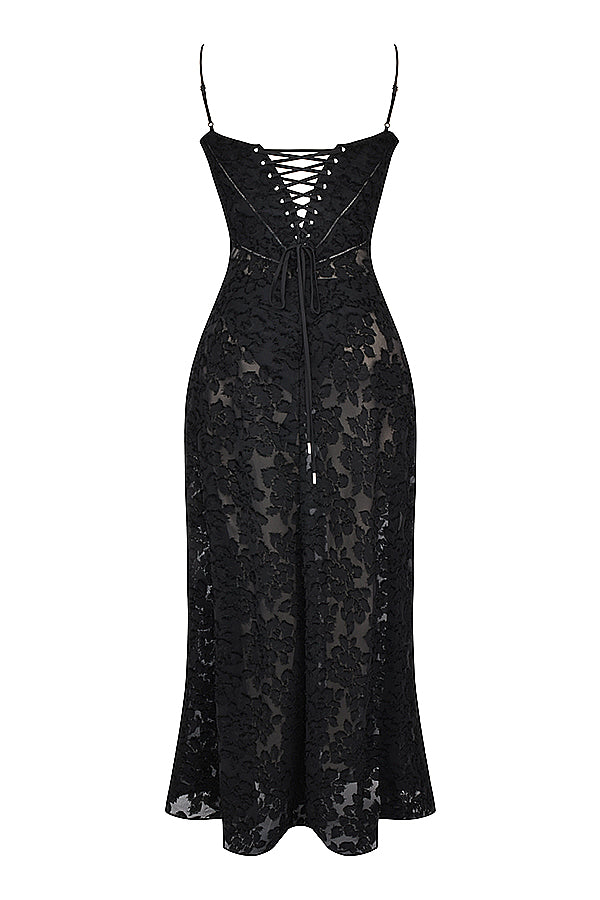 Embroidered Sleeveless Maxi Dress