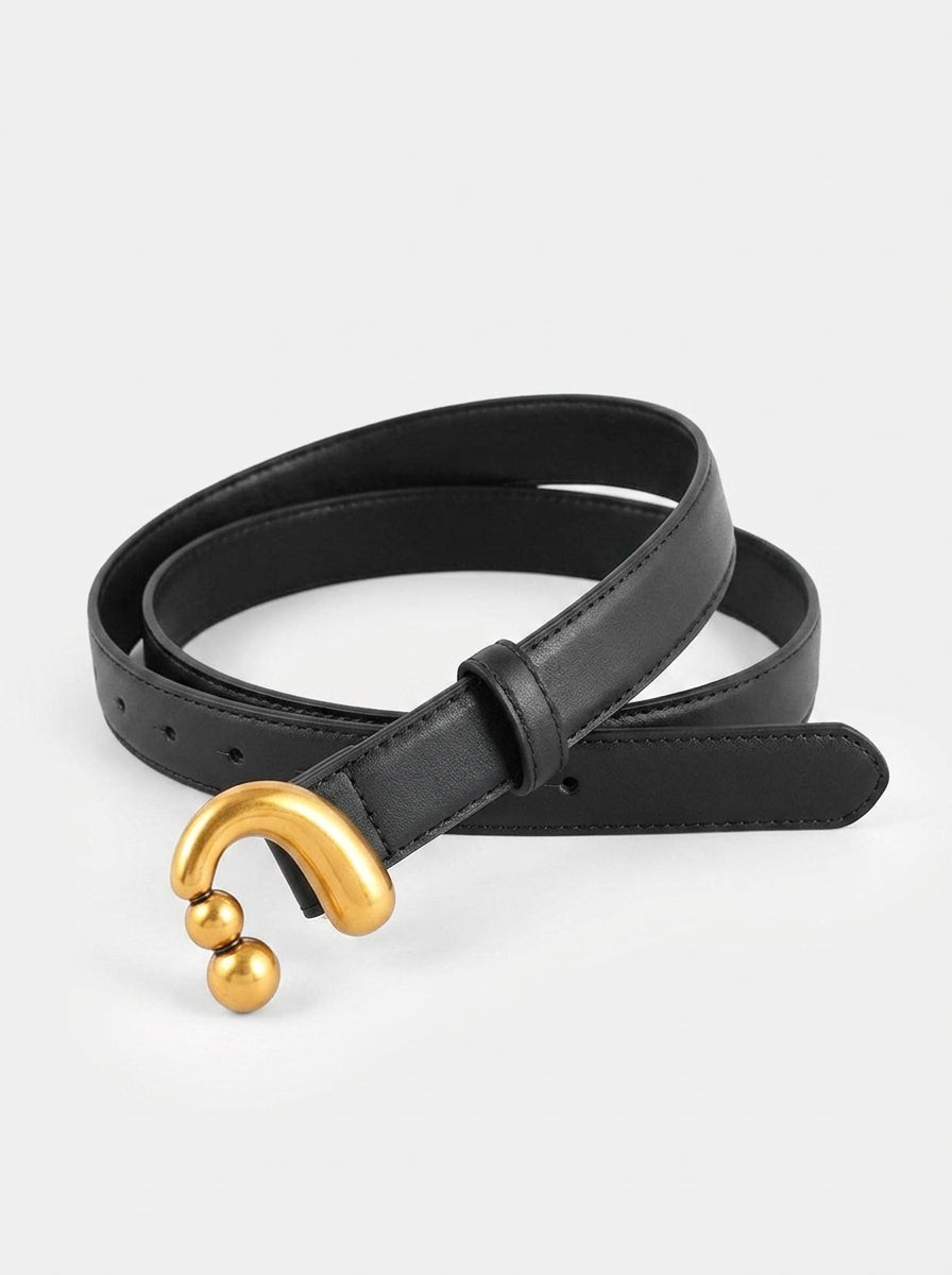 Black Gold Buckle Belt