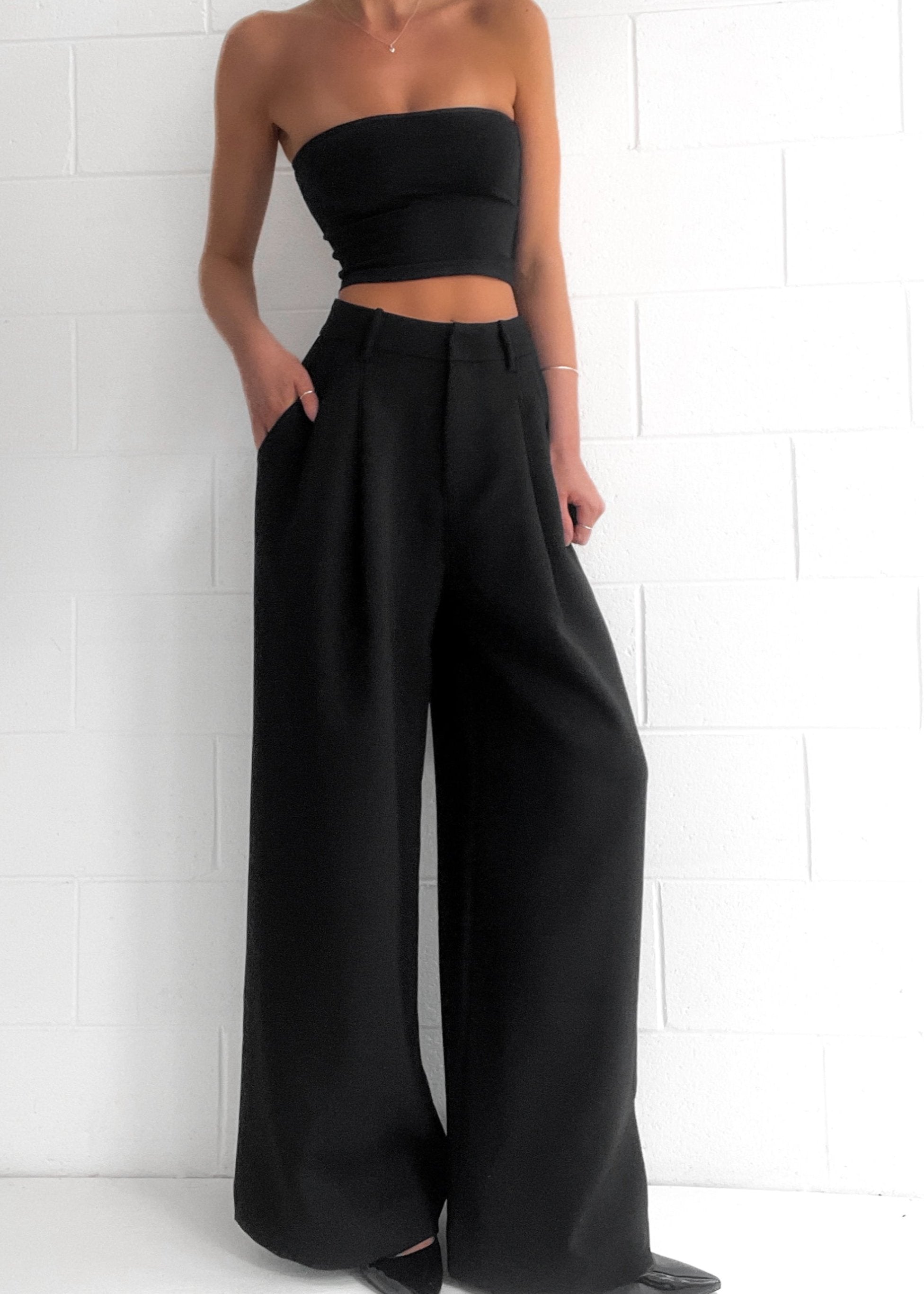 High Waist Palazzo Trousers