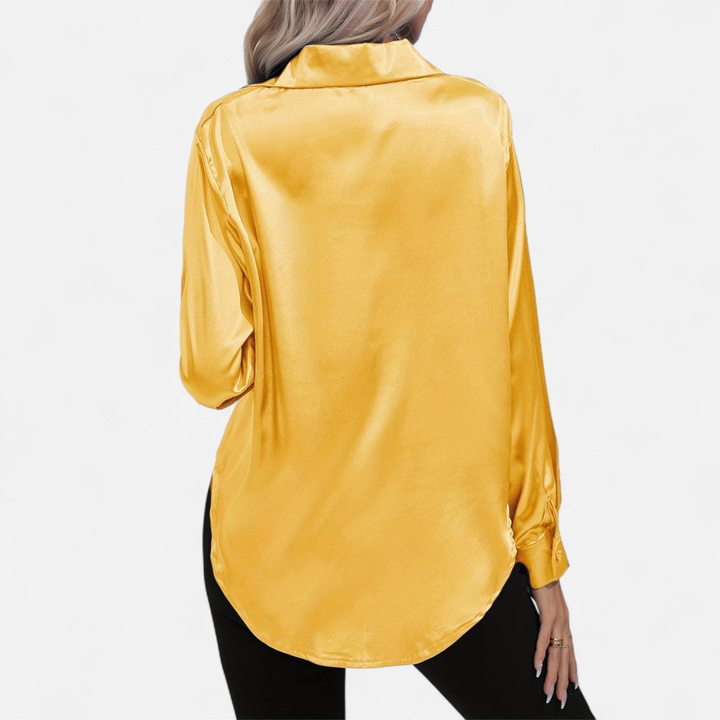 Satin Long Sleeve Blouse