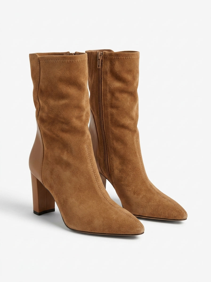 Suede High Heel Boots