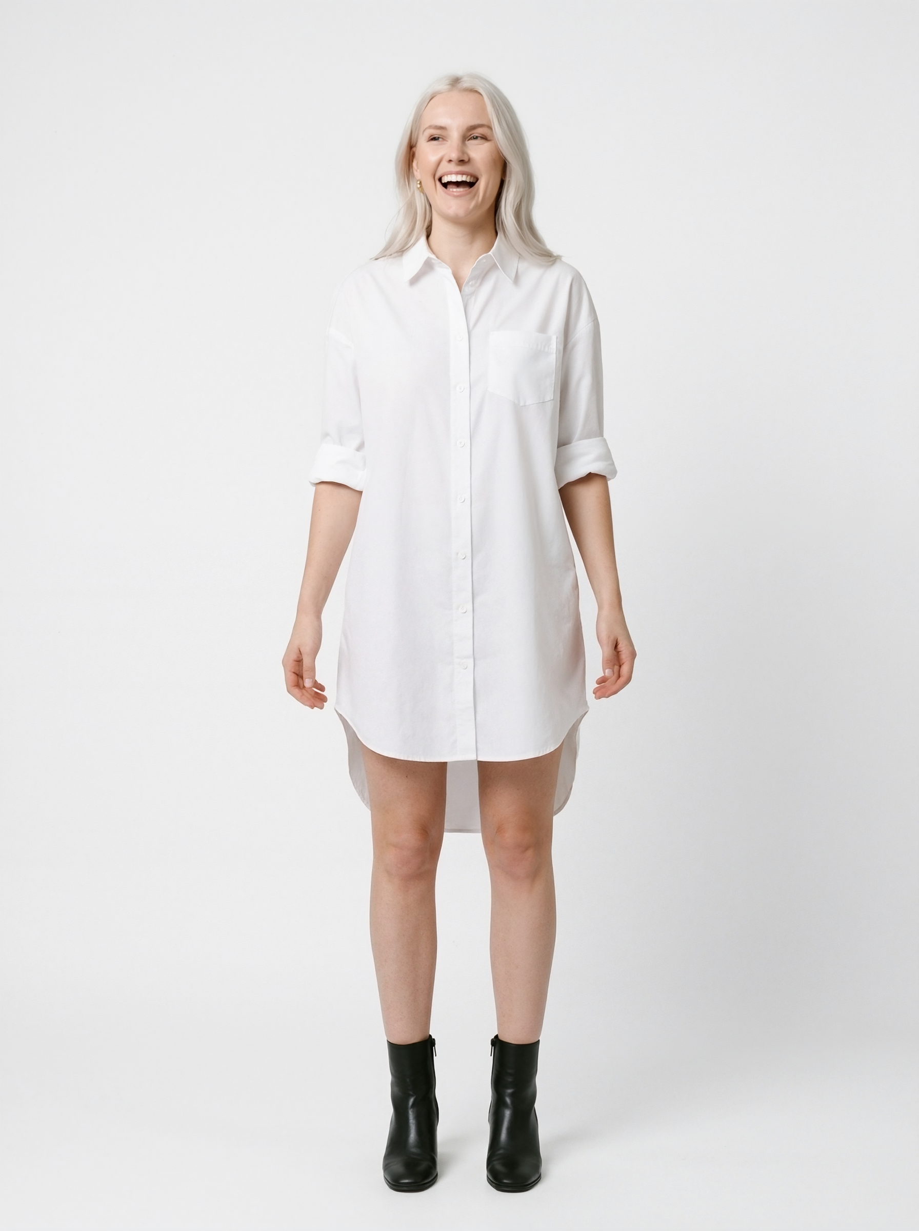 Oversized High-Low Blouse