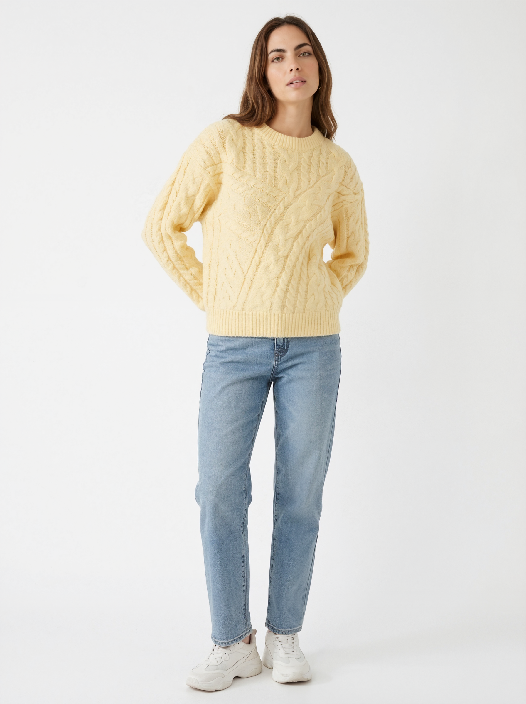 Cable Knit Long Sleeve Sweater