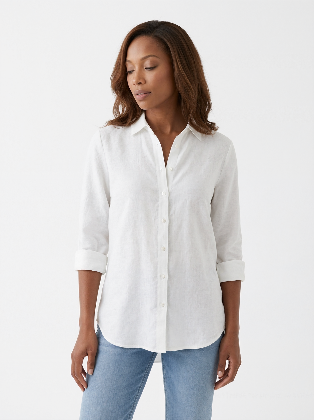 Relaxed Fit Linen Blouse