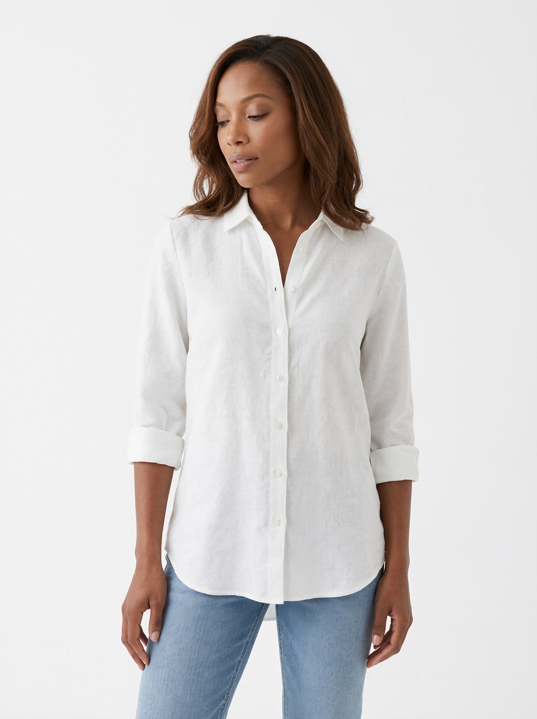 Relaxed Fit Linen Blouse