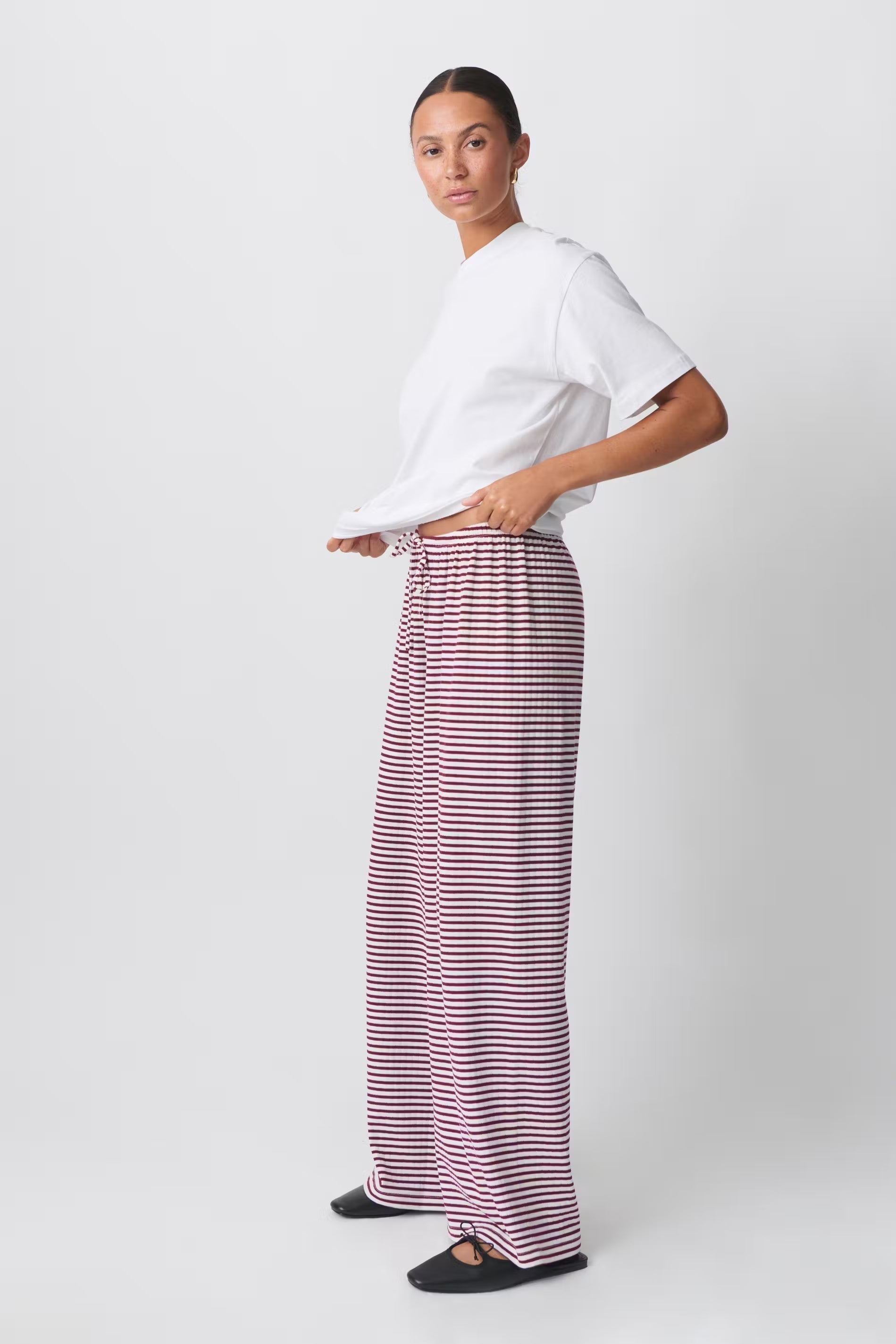 Low Rise Striped Lounge Trousers