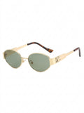 Vintage Gold Oval Sunglasses