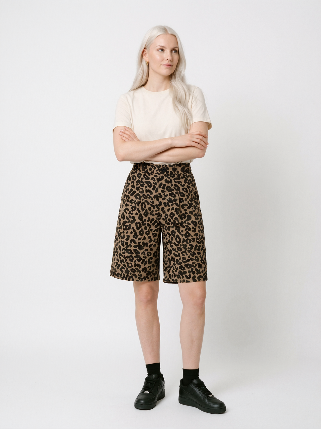 High Waisted Leopard Shorts