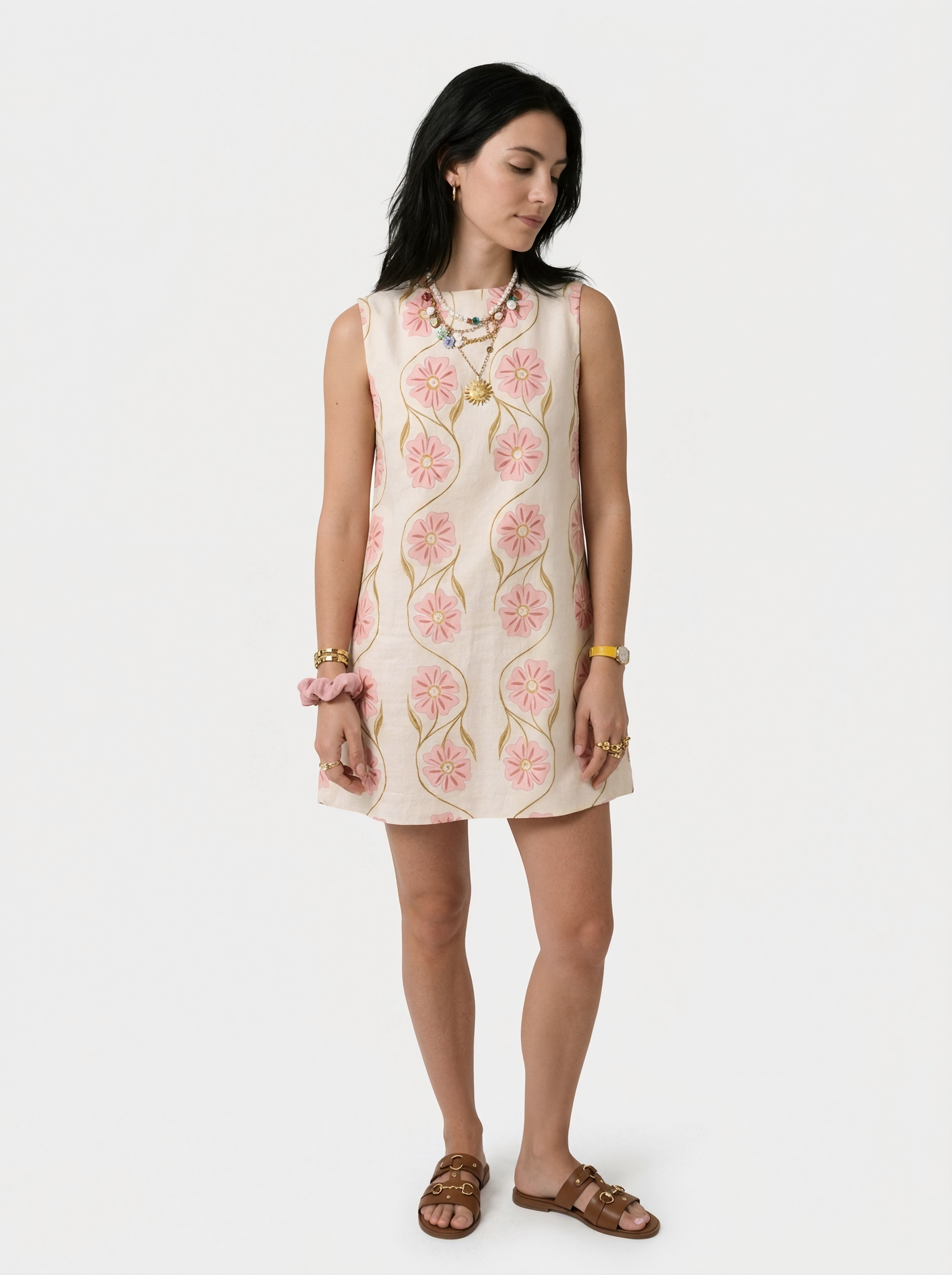 Floral Print A-Line Mini Dress