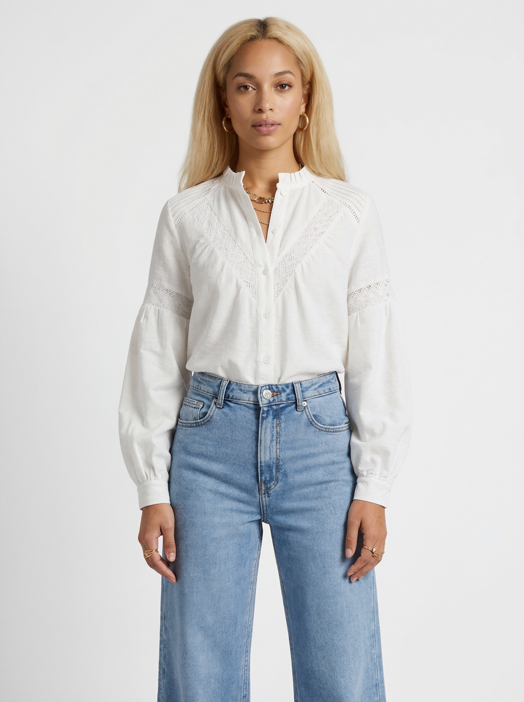 Textured Lace Blouse