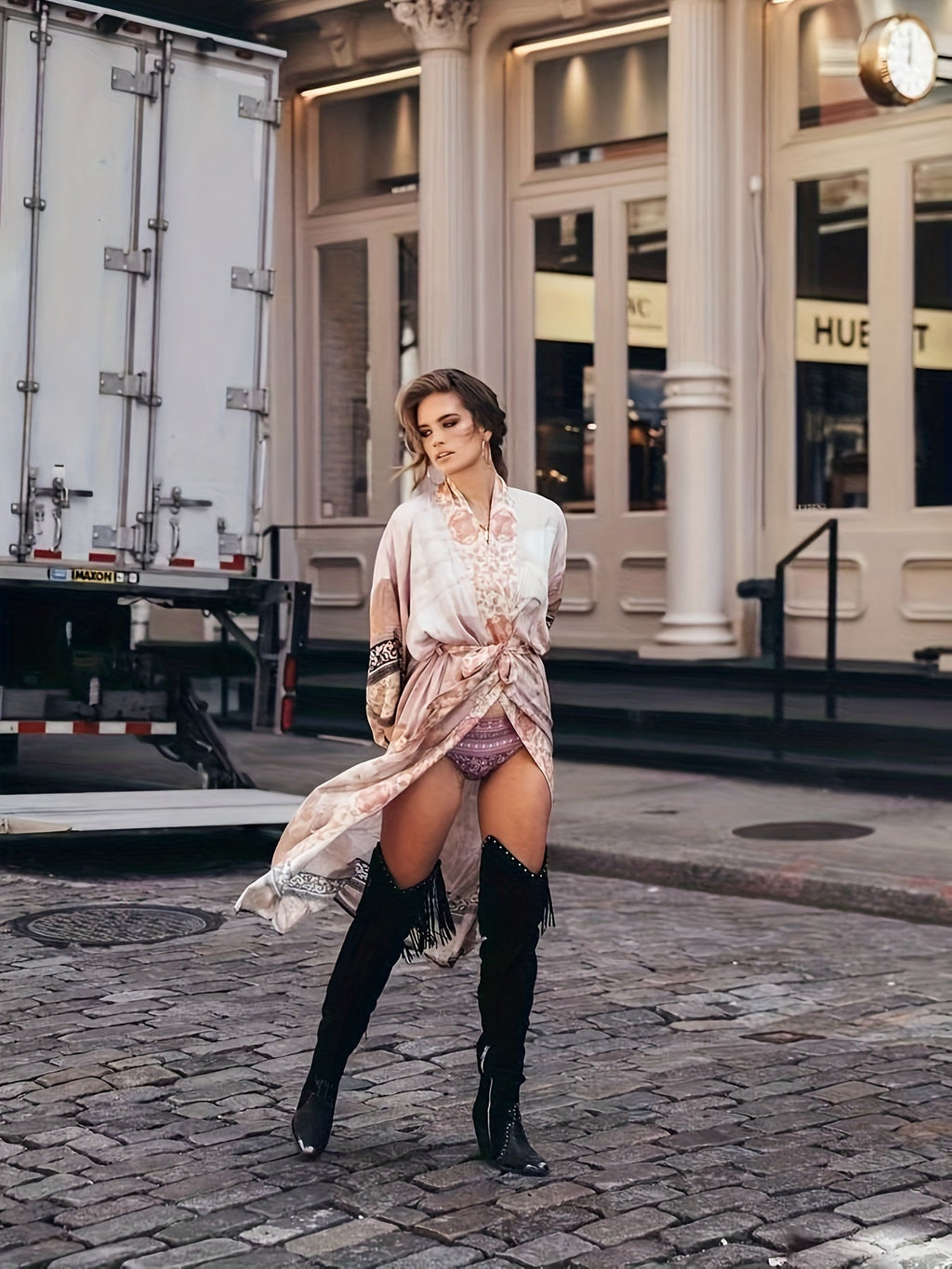 Floral Long Sleeve Maxi Kimono