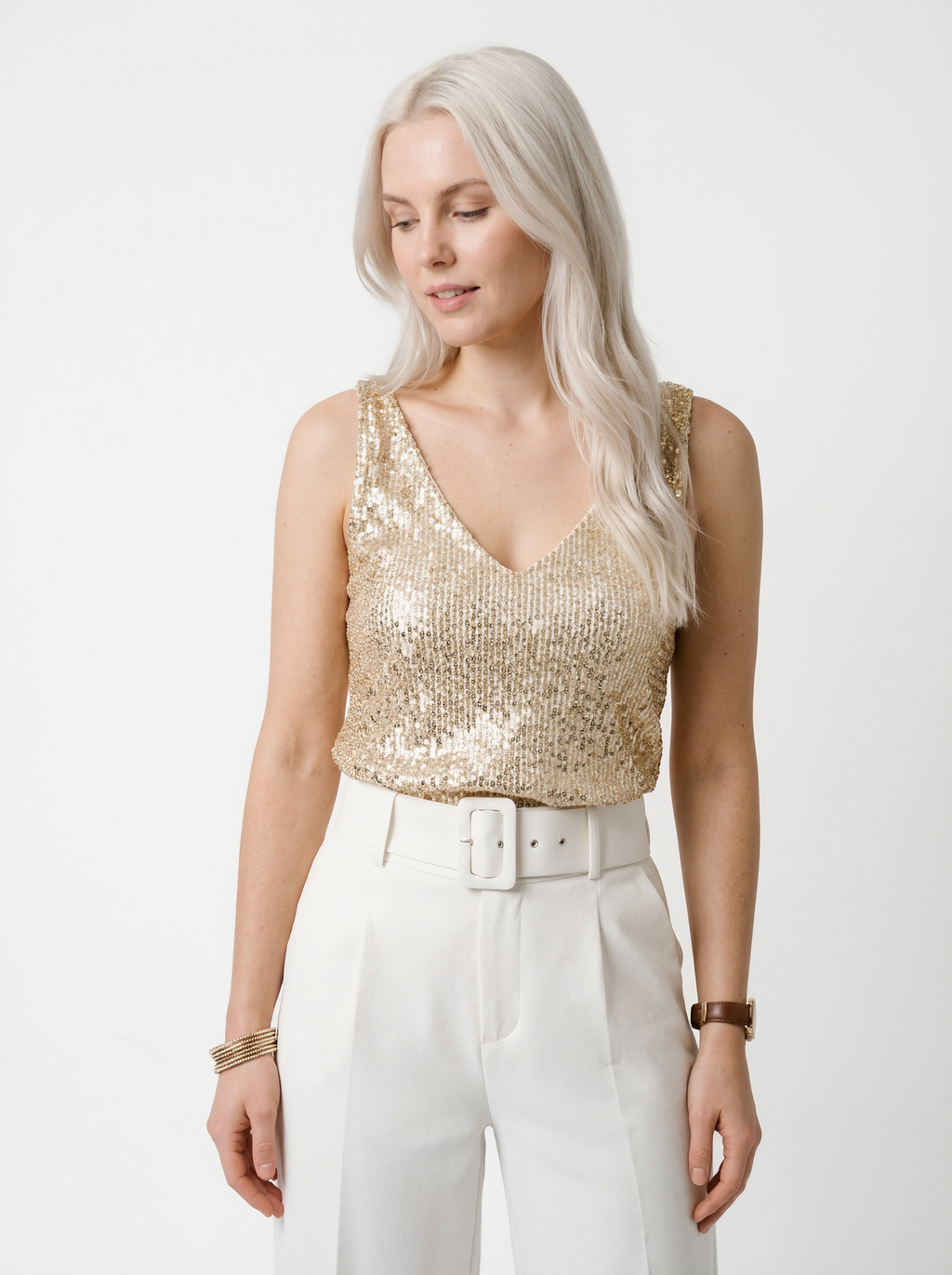 Sleeveless Sequin Top