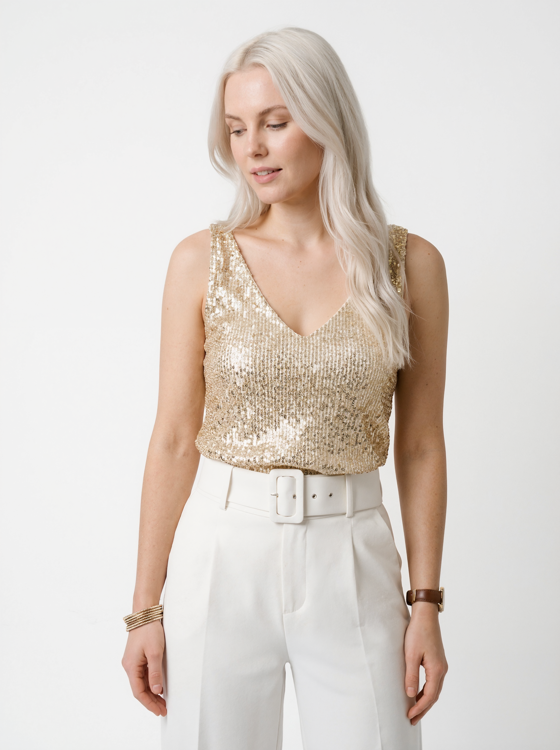Sleeveless Sequin Top