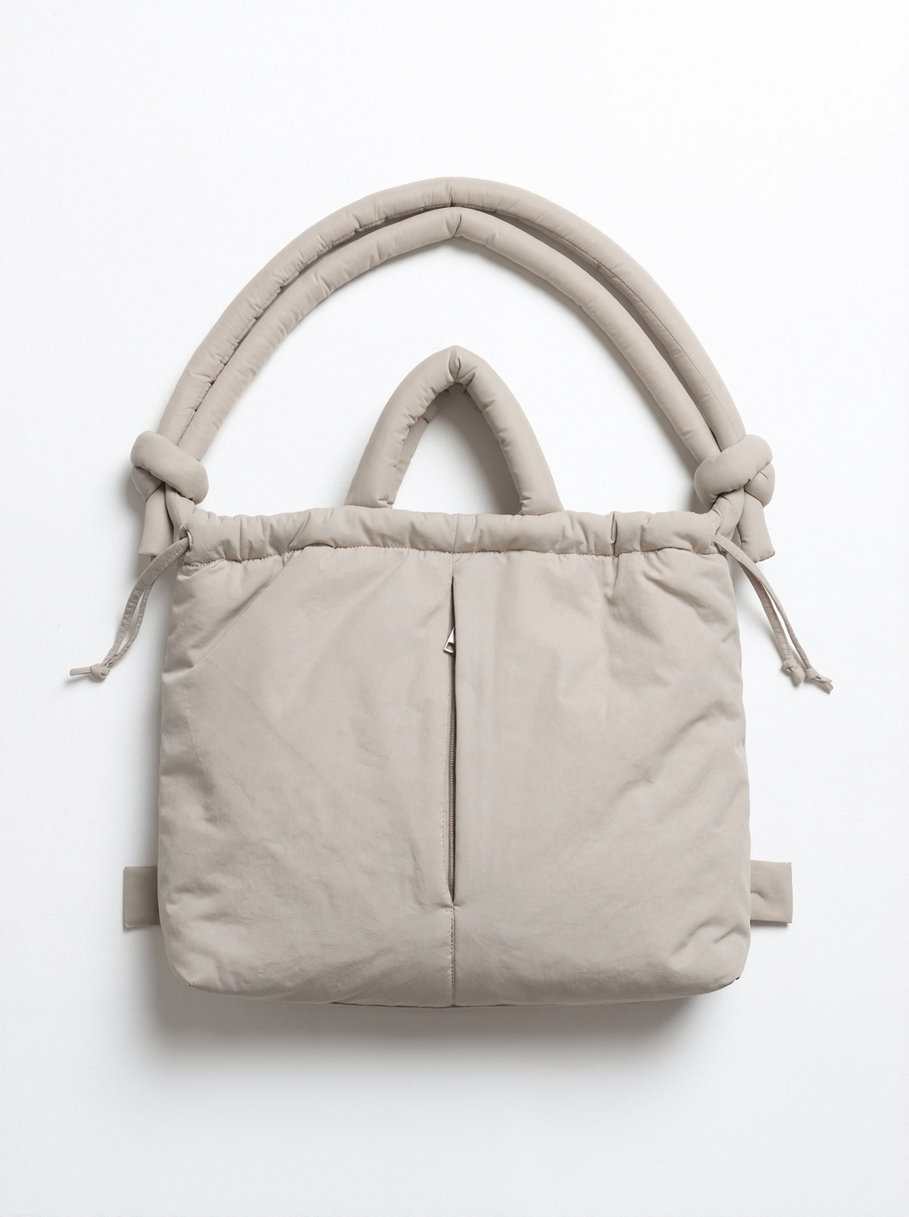 Padded Quilted Drawstring Shoulder Bag