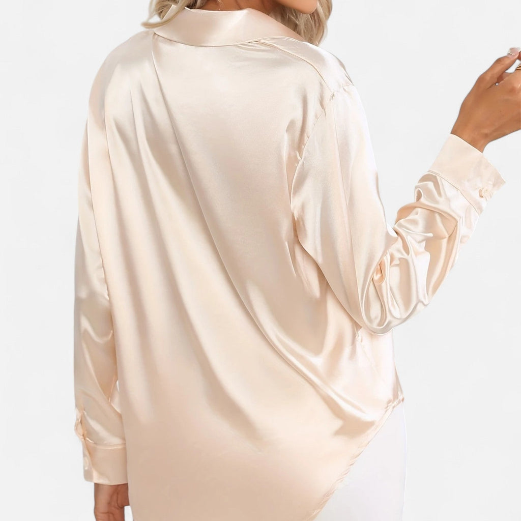 Satin Long Sleeve Blouse