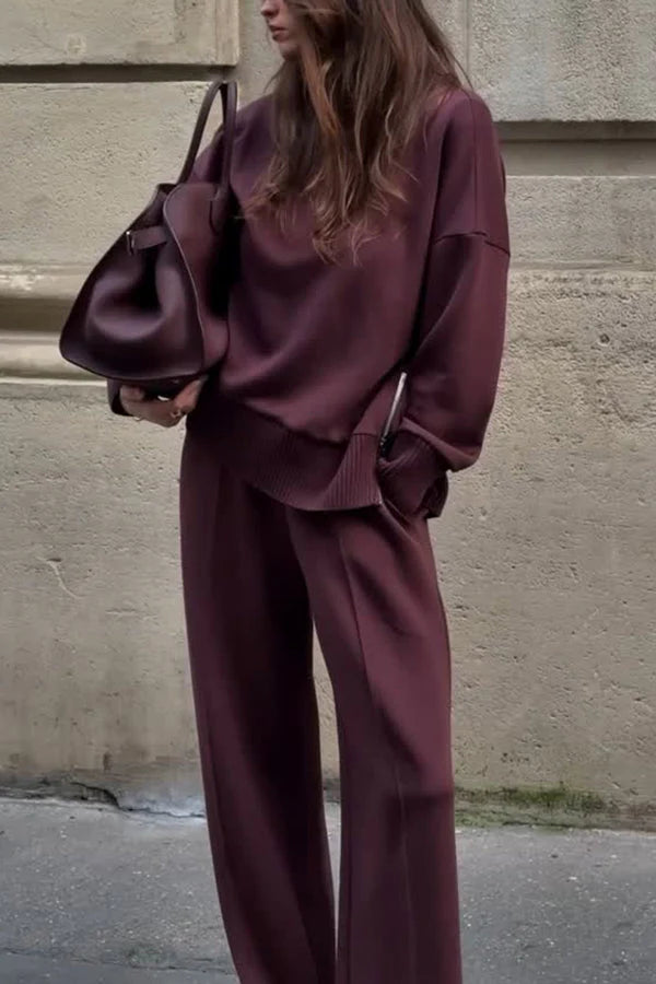 Soft Ribbed Turtleneck & Pants Set