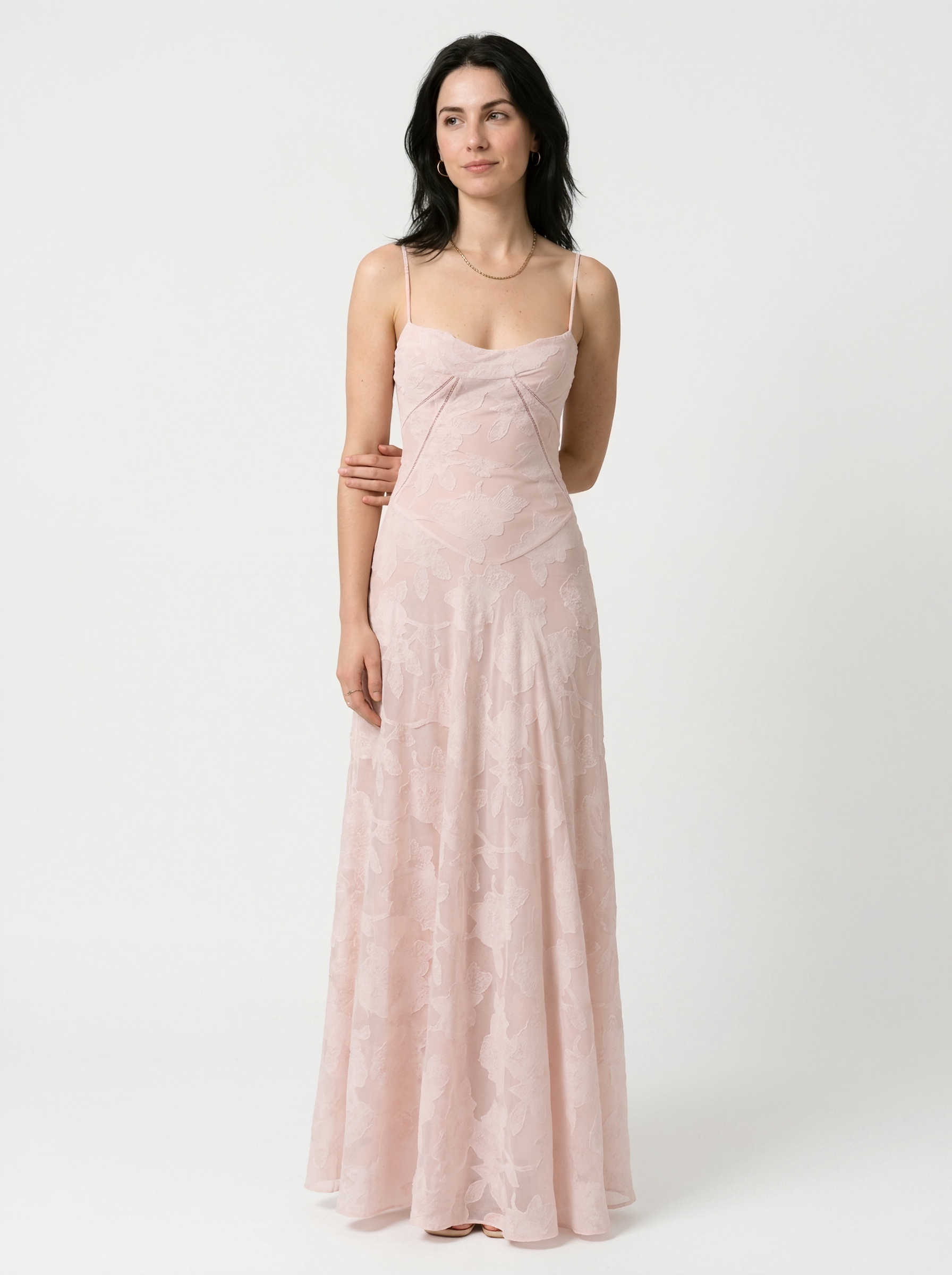 Embroidered Sleeveless Maxi Dress