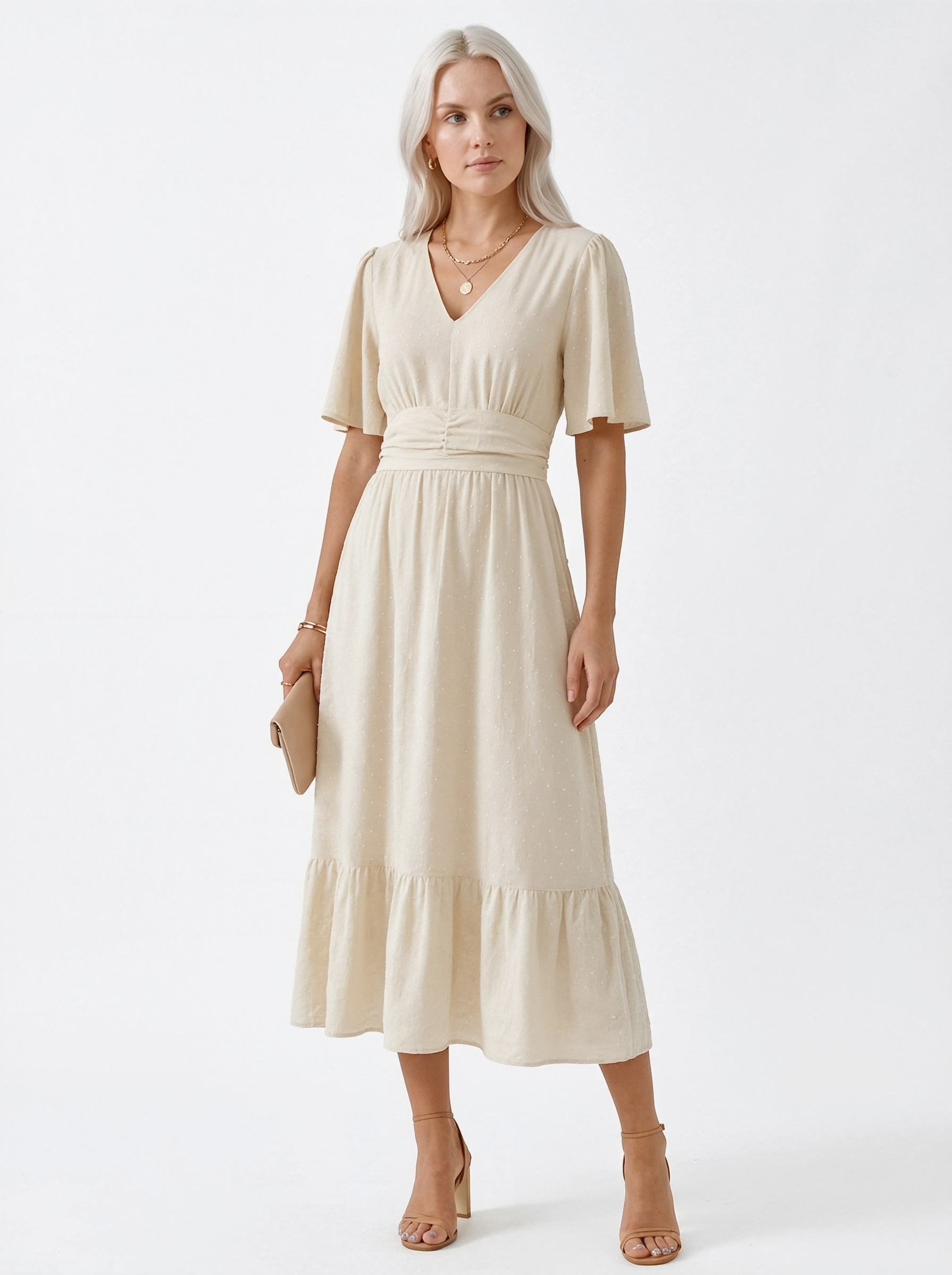 Maxi Dress Wrap Belted Sleeveless Floral Print