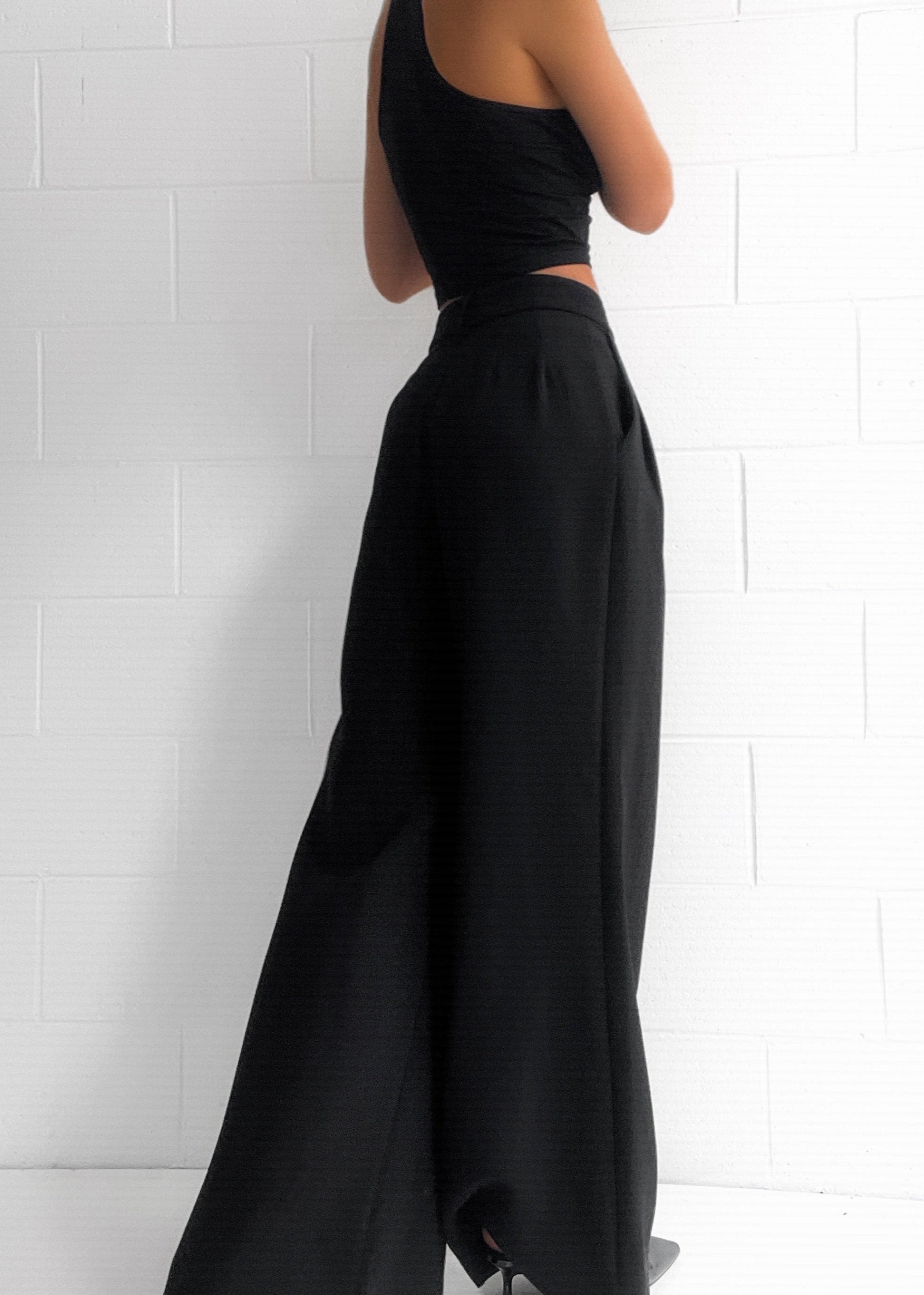 High Waist Palazzo Trousers