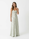 Pistachio Floral Maxi Dress