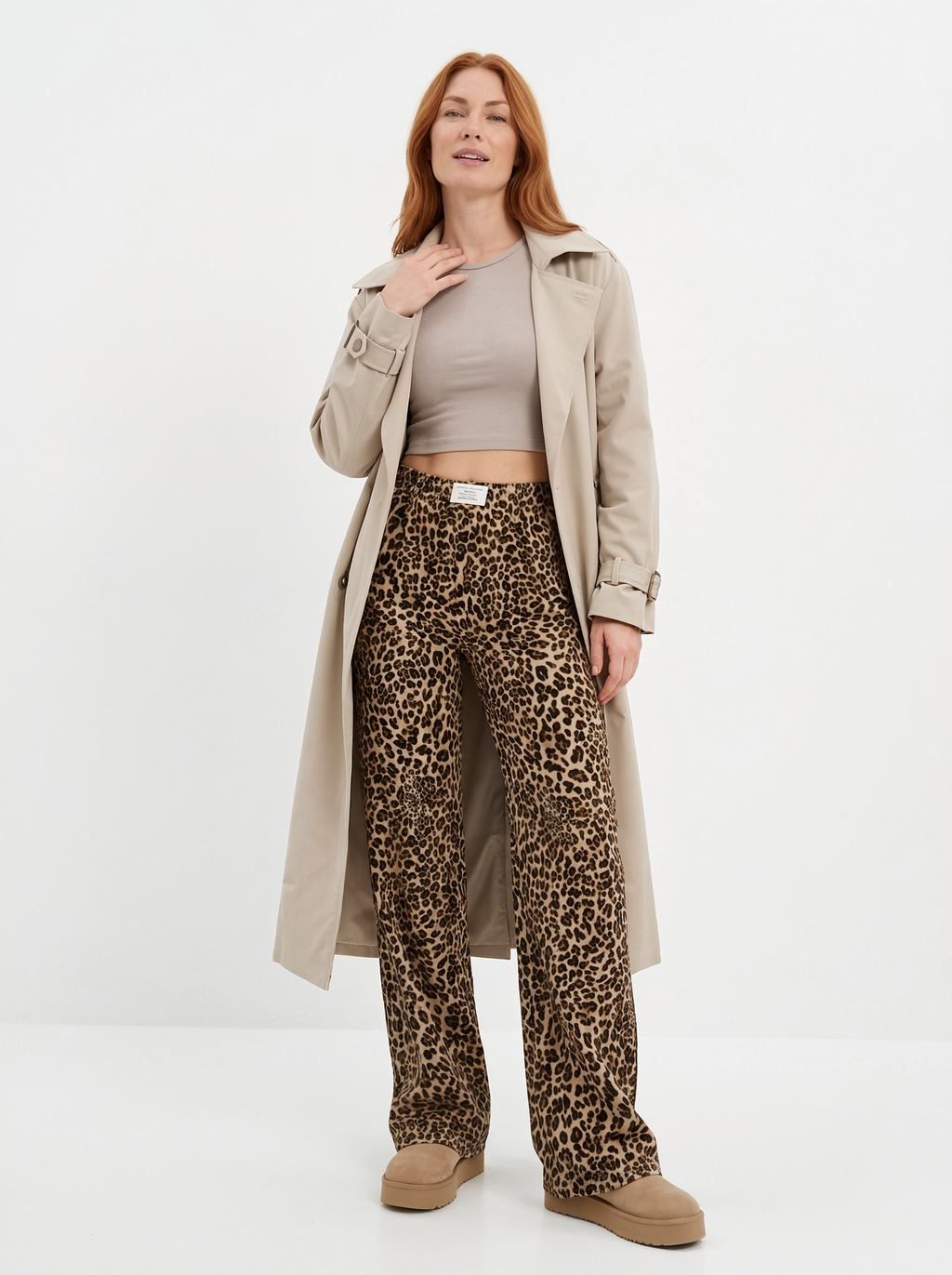 Leopard Straight Leg Jeans