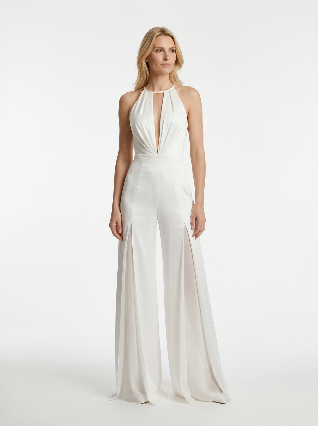 Wide Leg V-Neck Jumpsuit