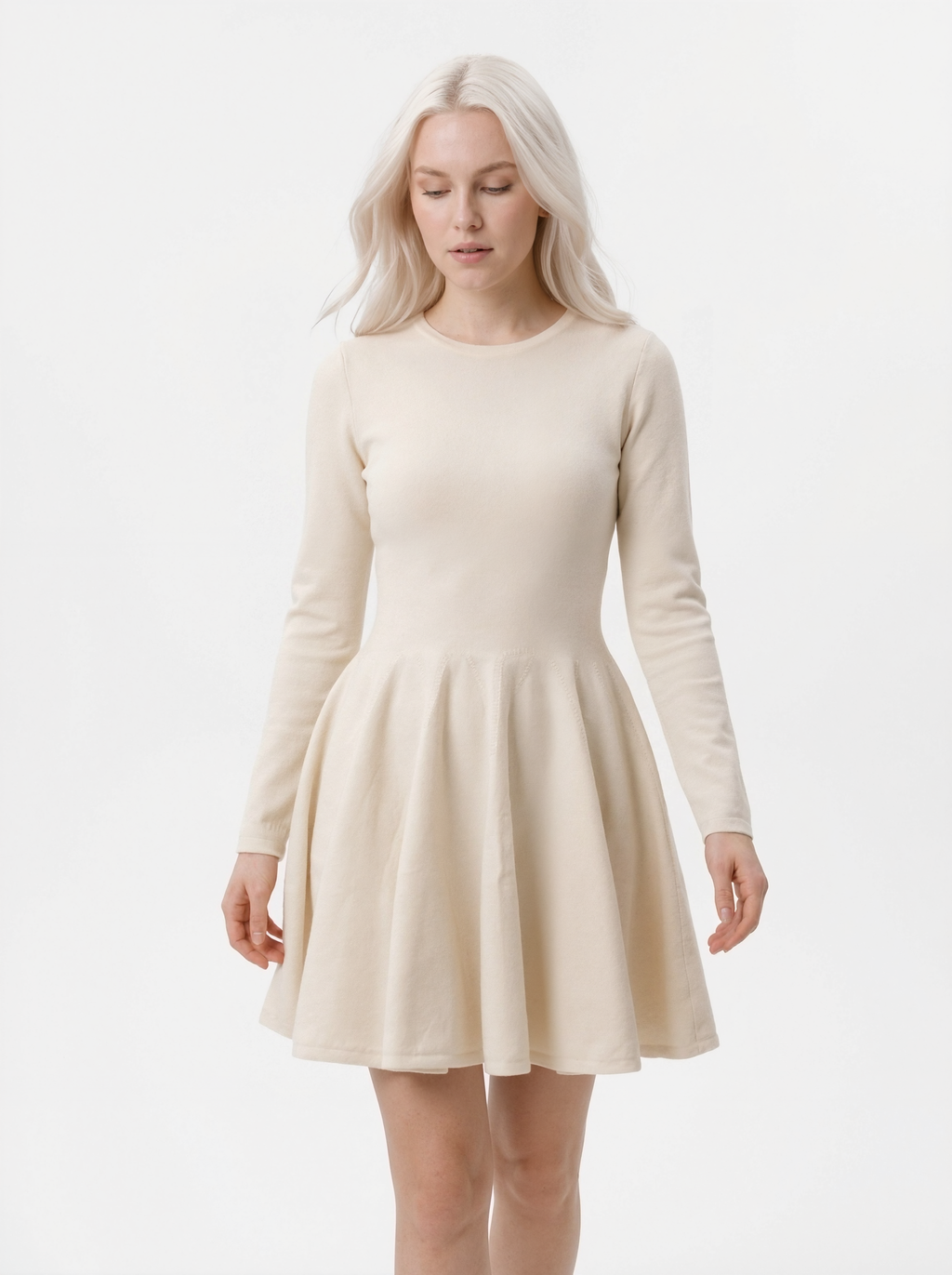 Knit Fit-and-Flare Dress