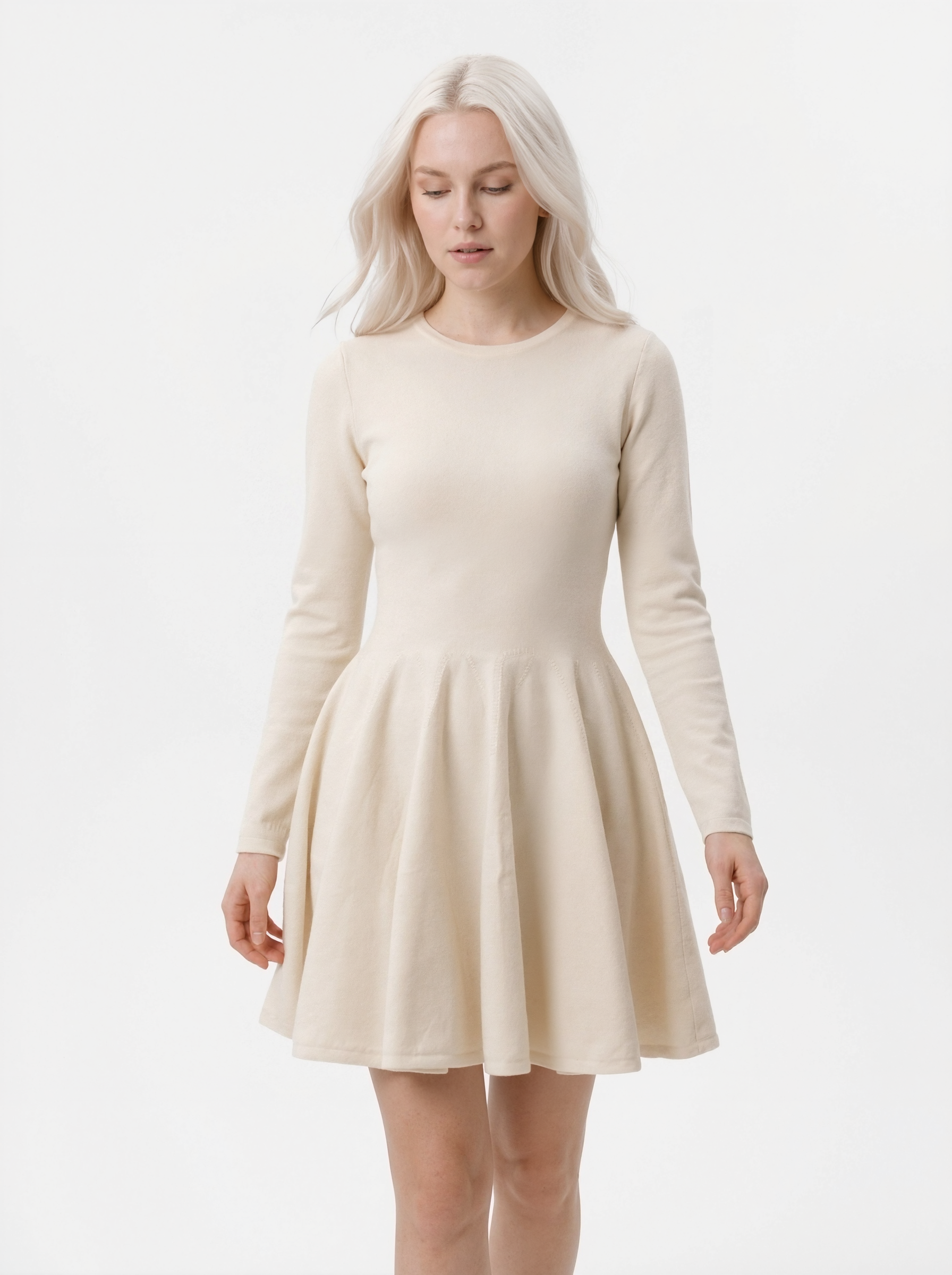 Knit Fit-and-Flare Dress