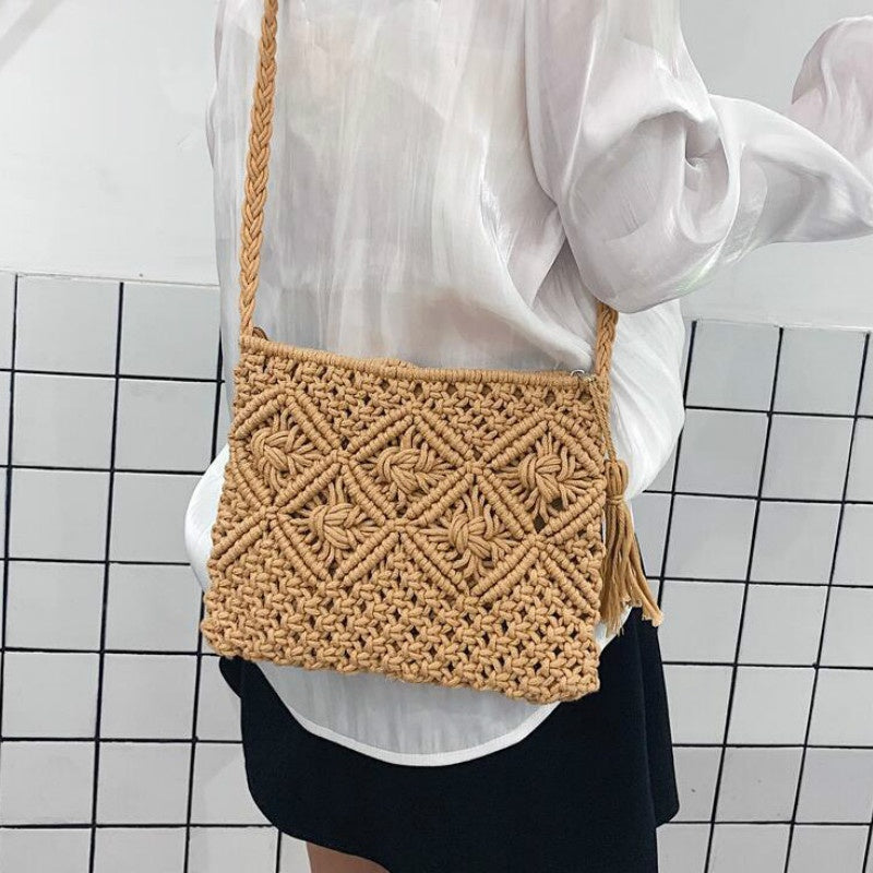 Boho Macrame Crossbody Shoulder Bag