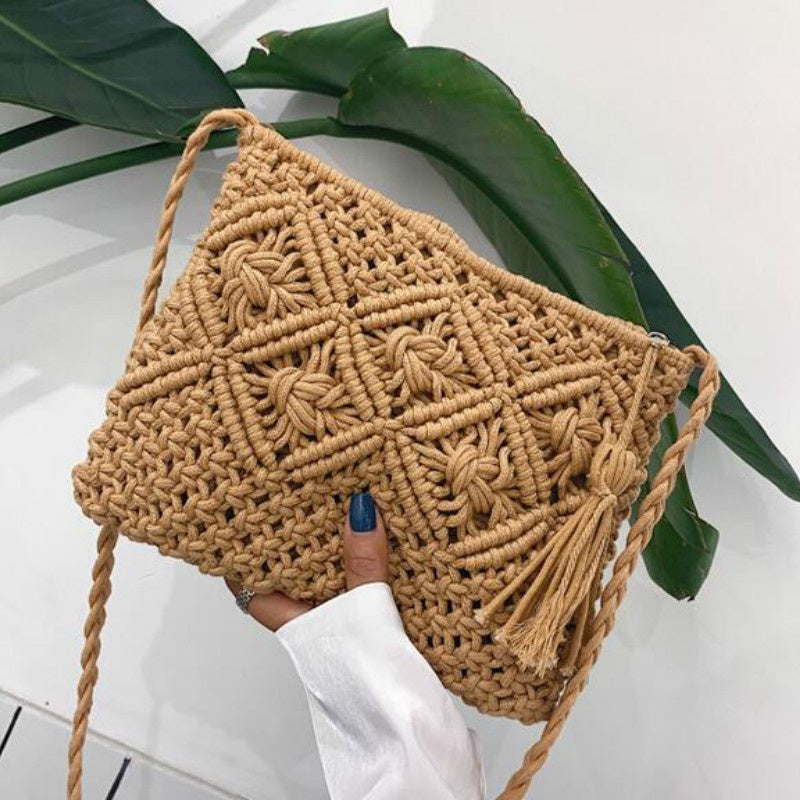 Boho Macrame Crossbody Shoulder Bag