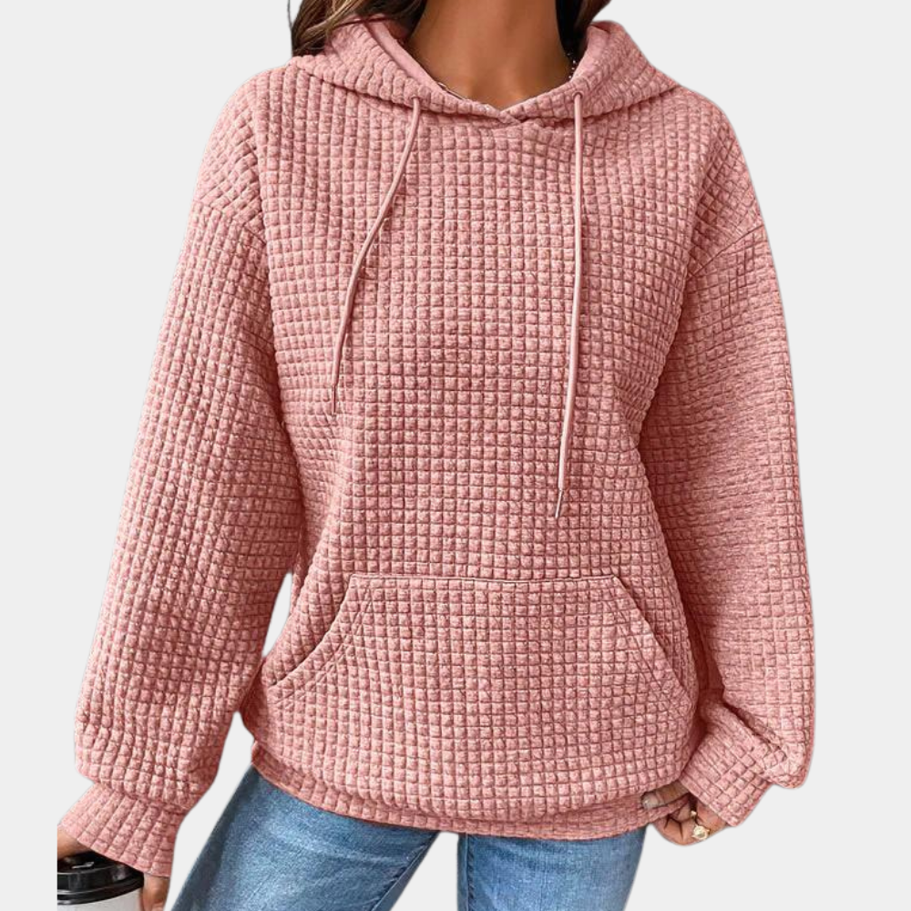 Textured Relaxed Fit Hooded Sweatshirt