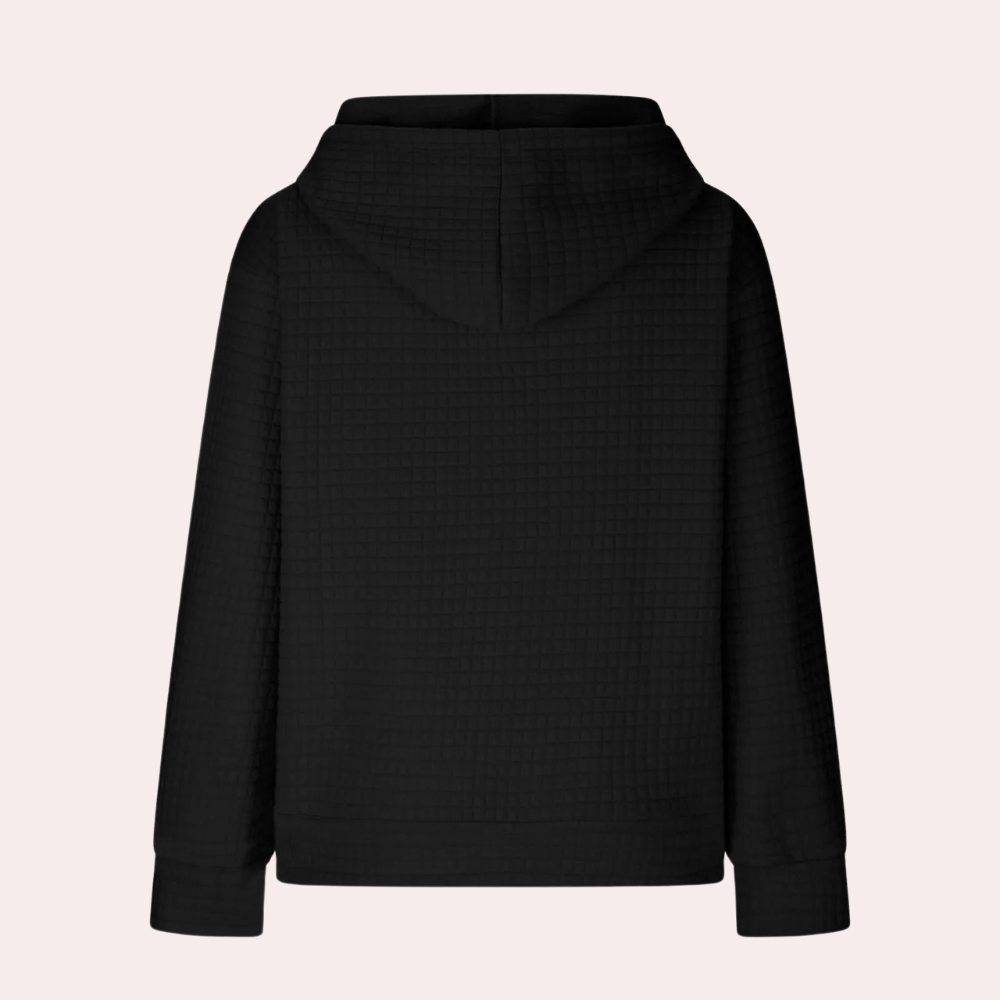 Textured Relaxed Fit Hooded Sweatshirt