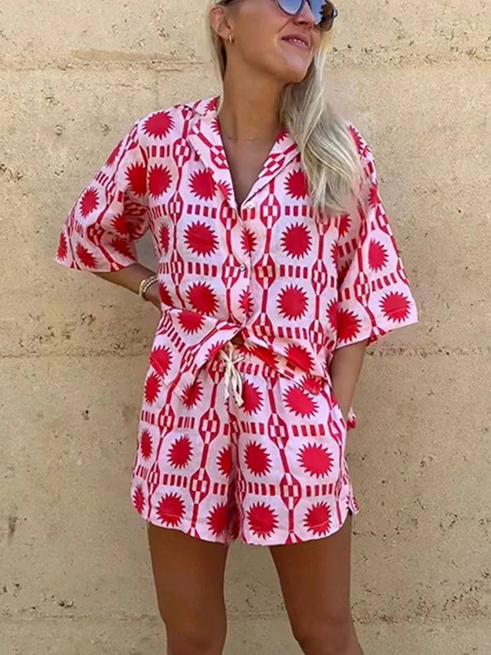 Printed Summer Two Piece Set